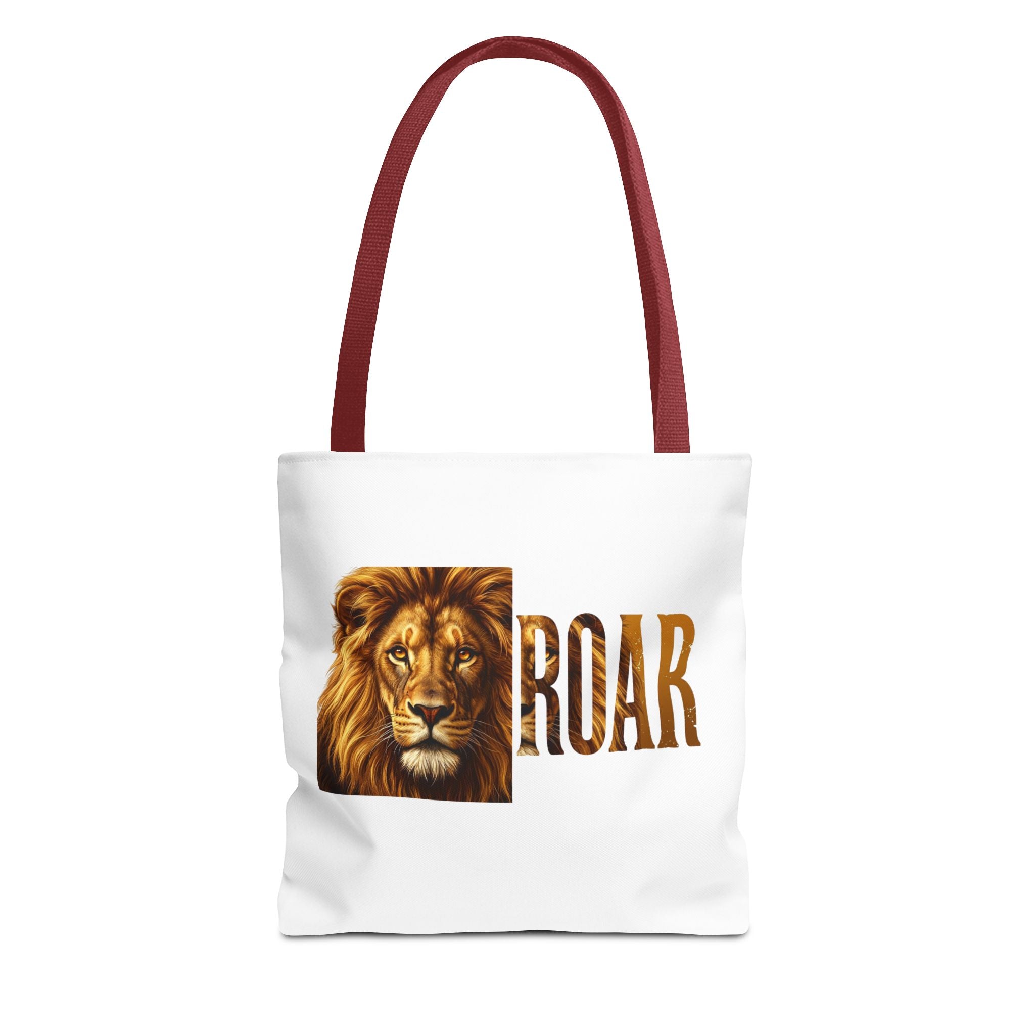 Lion 'ROAR' Graphic Tote Bag – Bold Wildlife Canvas Shopper