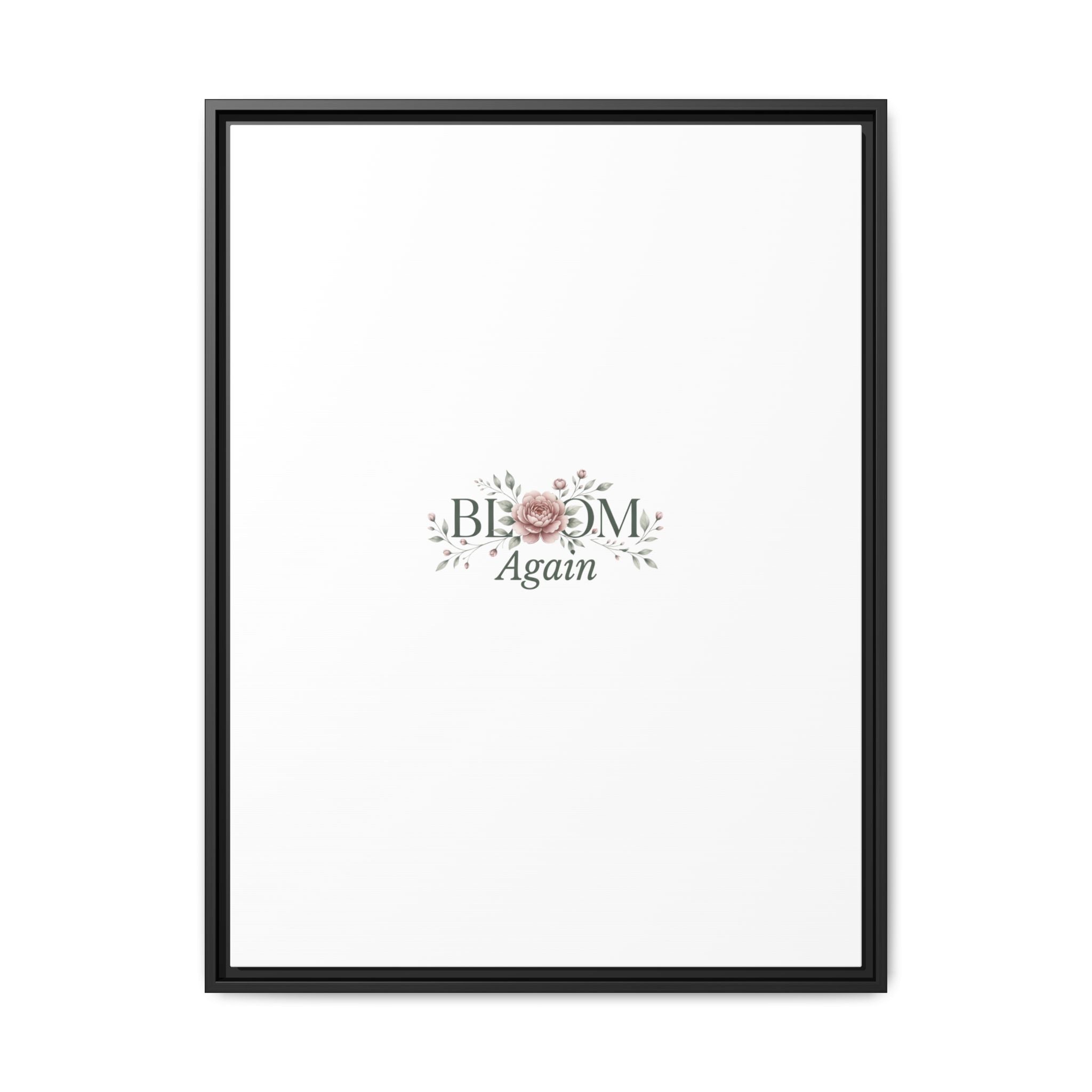 Bless Me Again Floral Matte Canvas Print, Framed Wall Art