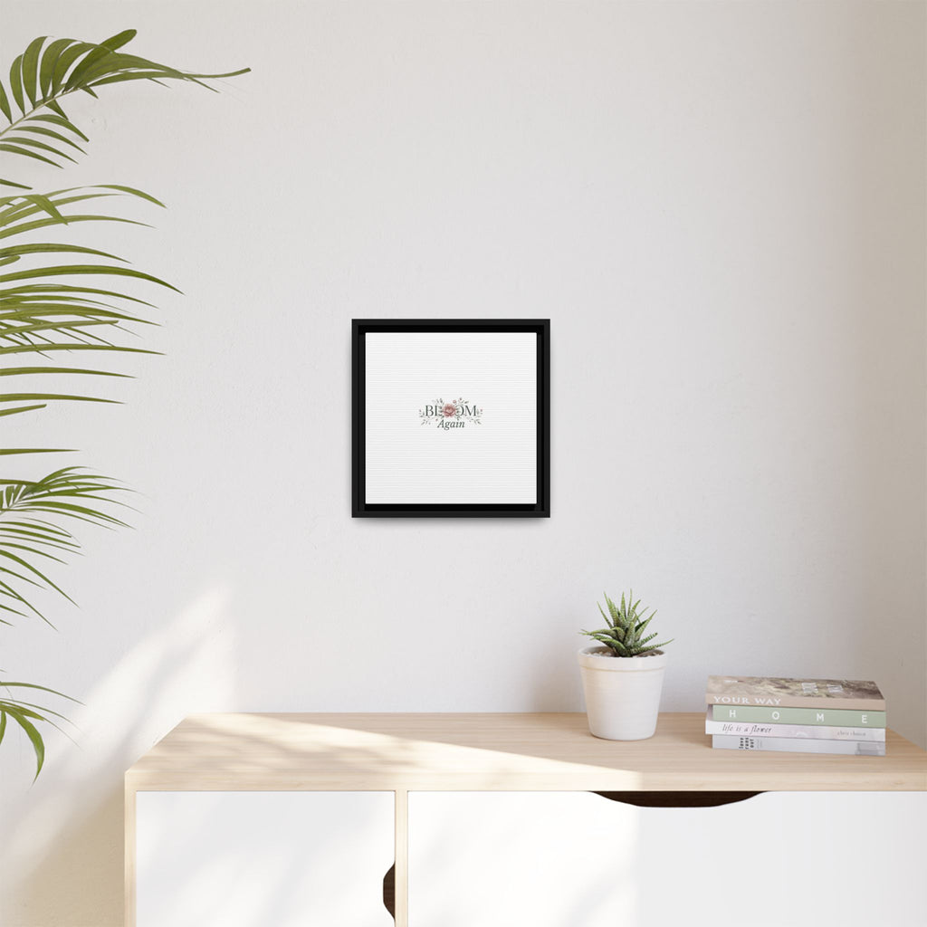 Bless Me Again Floral Matte Canvas Print, Framed Wall Art