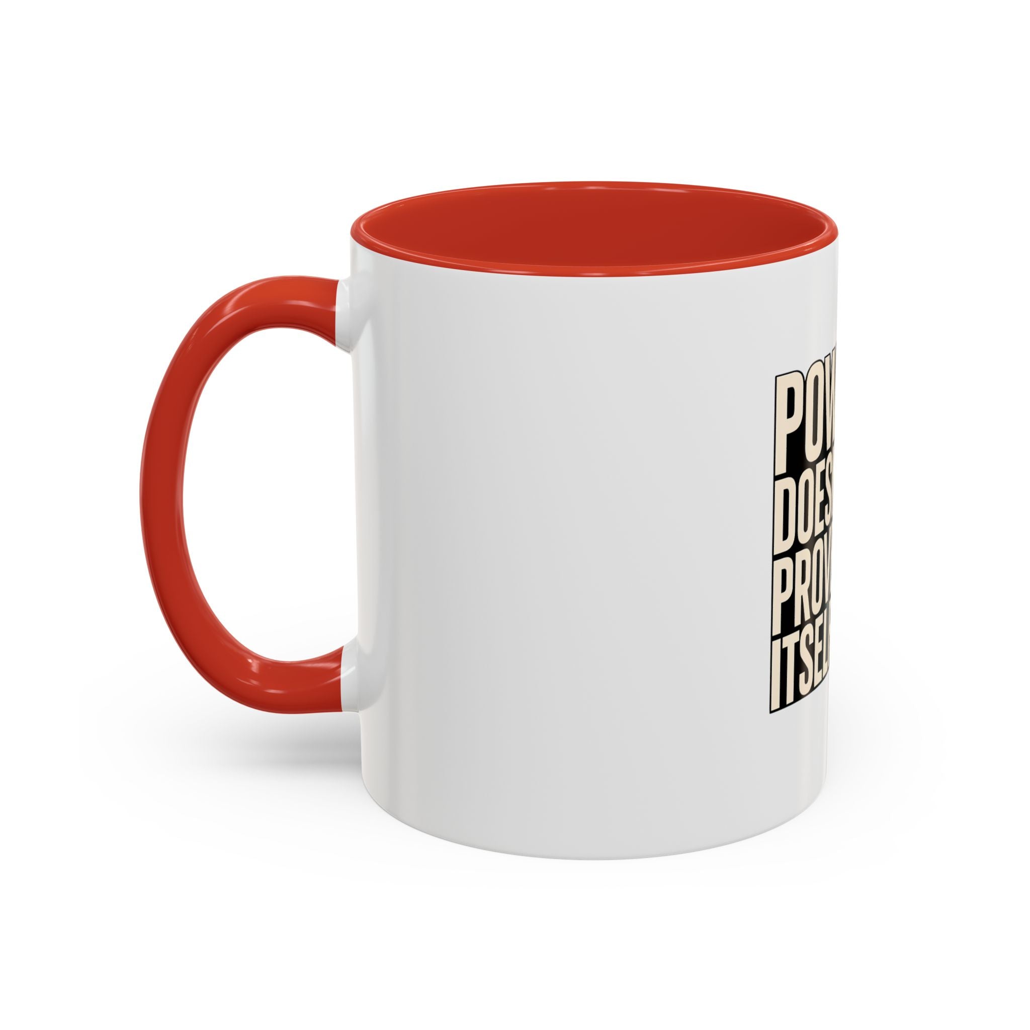 Power Doesn't Prove Itself Lion Coffee Mug — Motivational Accent Mug (11/15 oz)