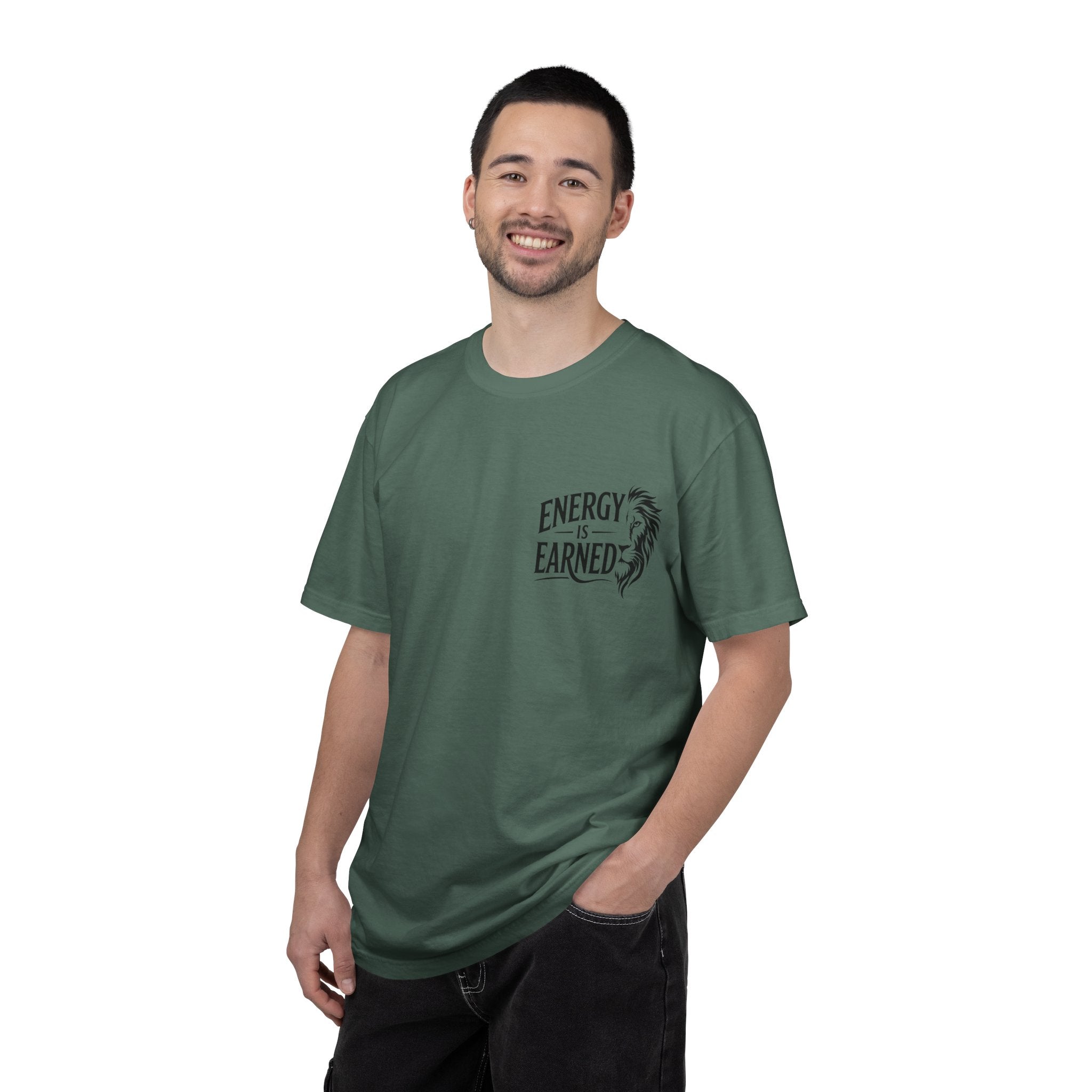 Energy Is Earned T-Shirt — Motivational Fitness Tee