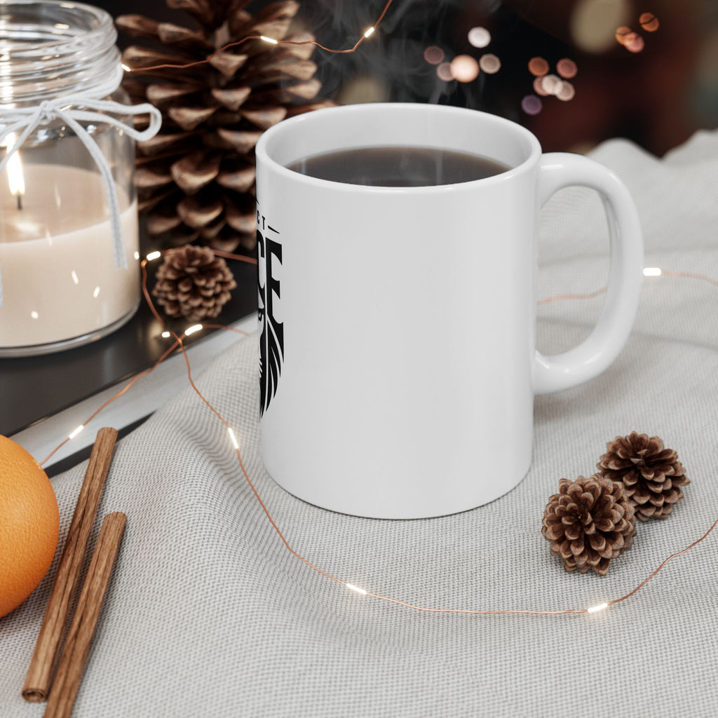 Protect Peace Lion Ceramic Mug — 'Protect Peace' Inspirational Coffee Cup (11oz & 15oz)
