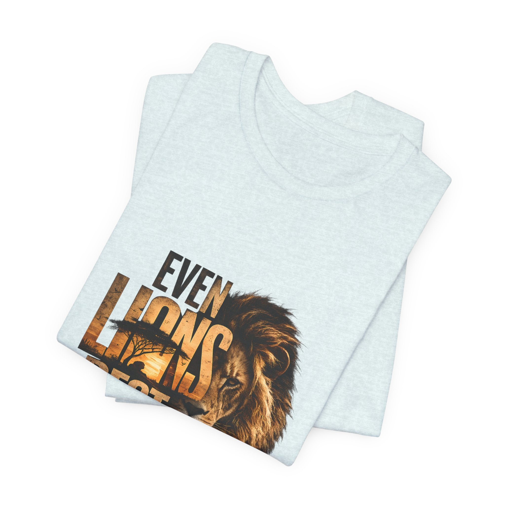 Even Lions Rest T-Shirt — Relaxed Lion Graphic Tee