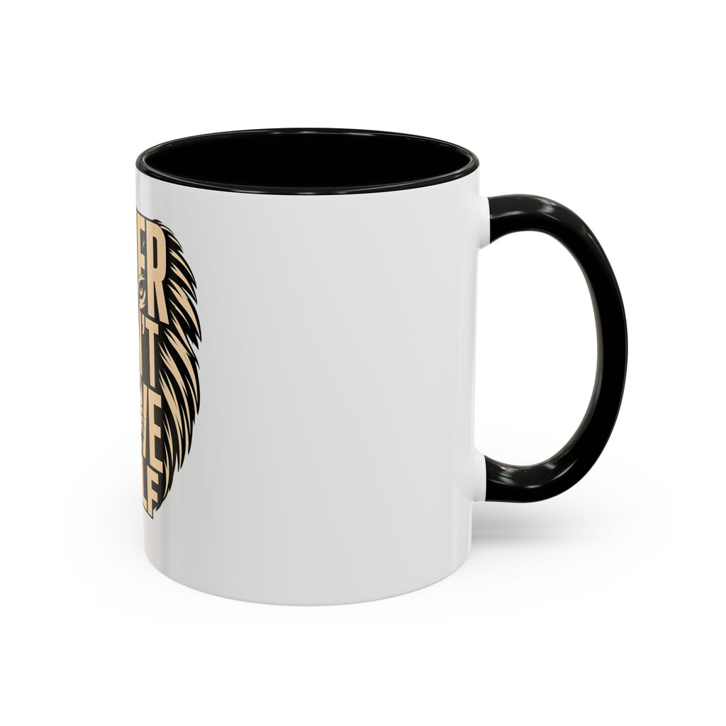 Power Doesn't Prove Itself Lion Accent Coffee Mug — Motivational 11/15oz