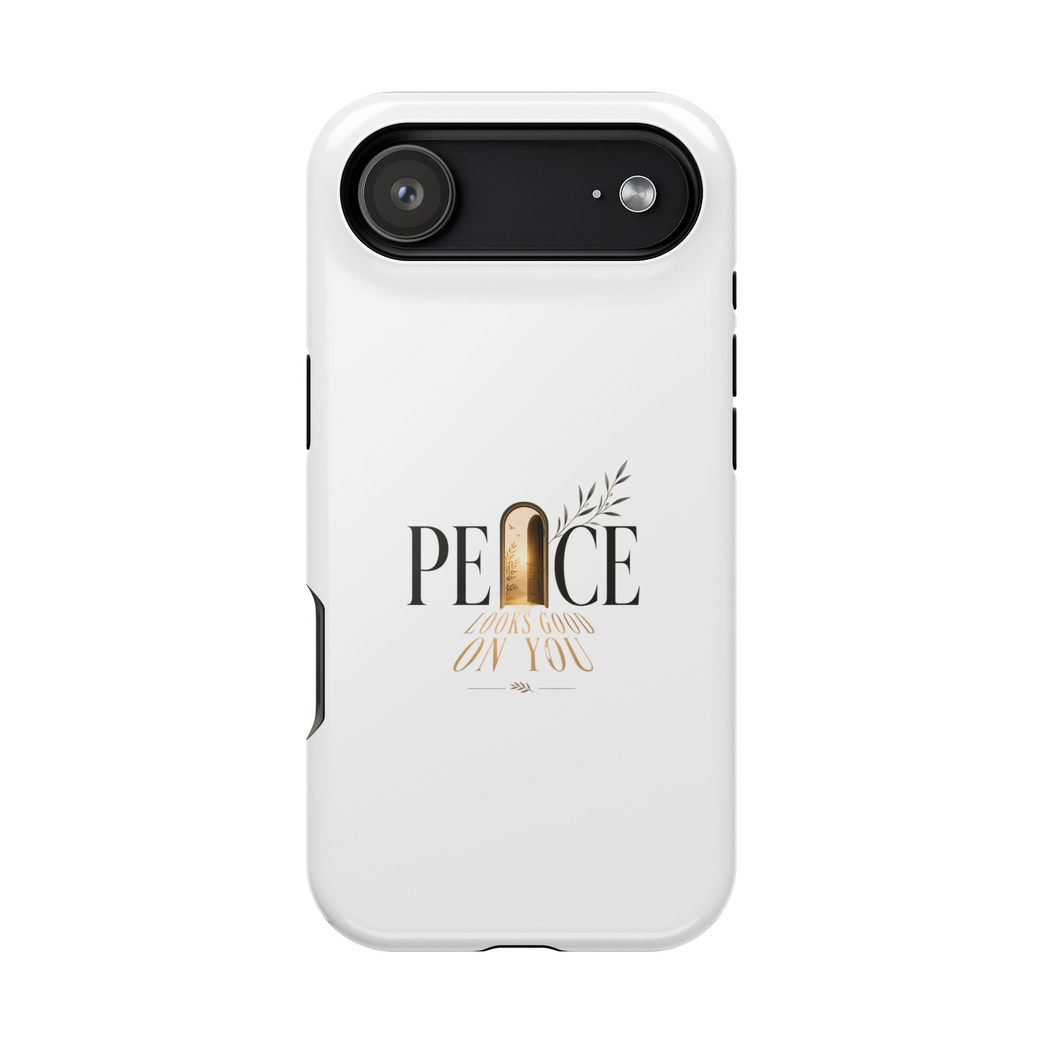 Phone Case — “Peace Be Upon You” Gold Olive Branch Magnetic Impact-Resistant Case