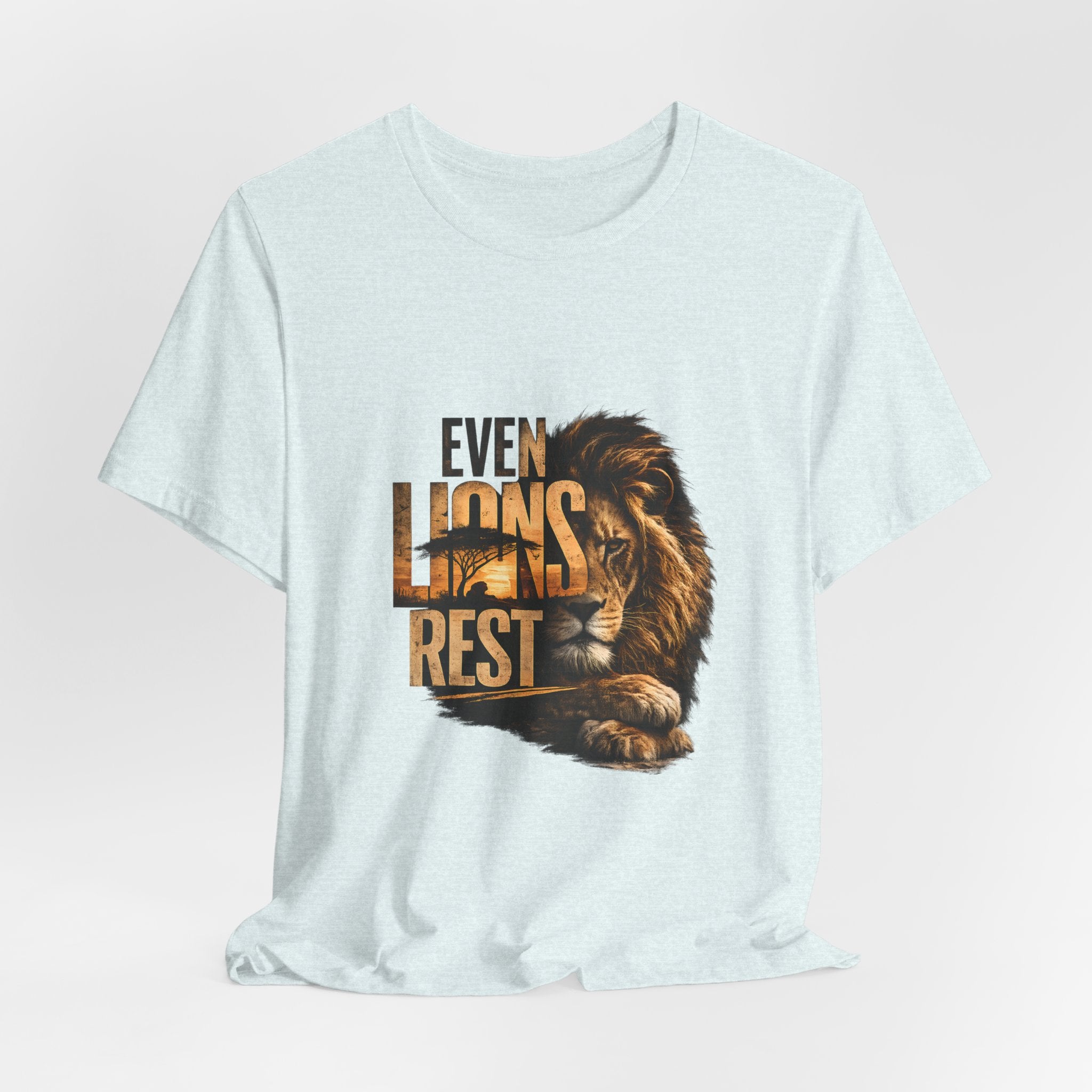 Even Lions Rest T-Shirt — Relaxed Lion Graphic Tee
