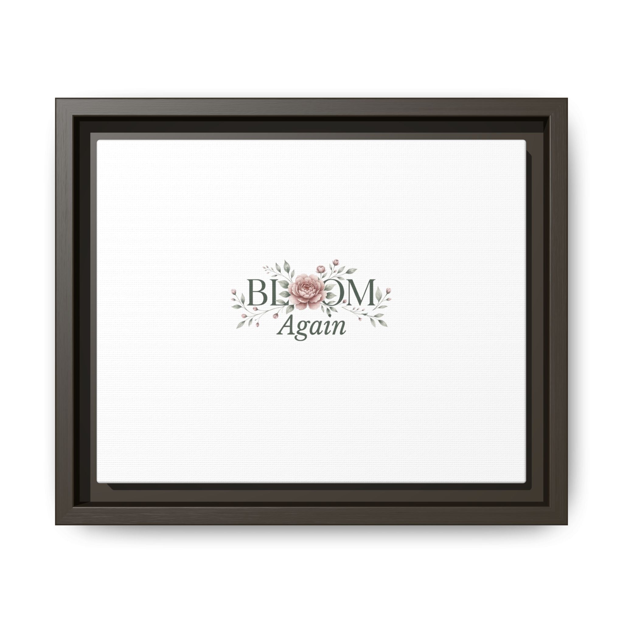 Bless Me Again Floral Matte Canvas Print, Framed Wall Art