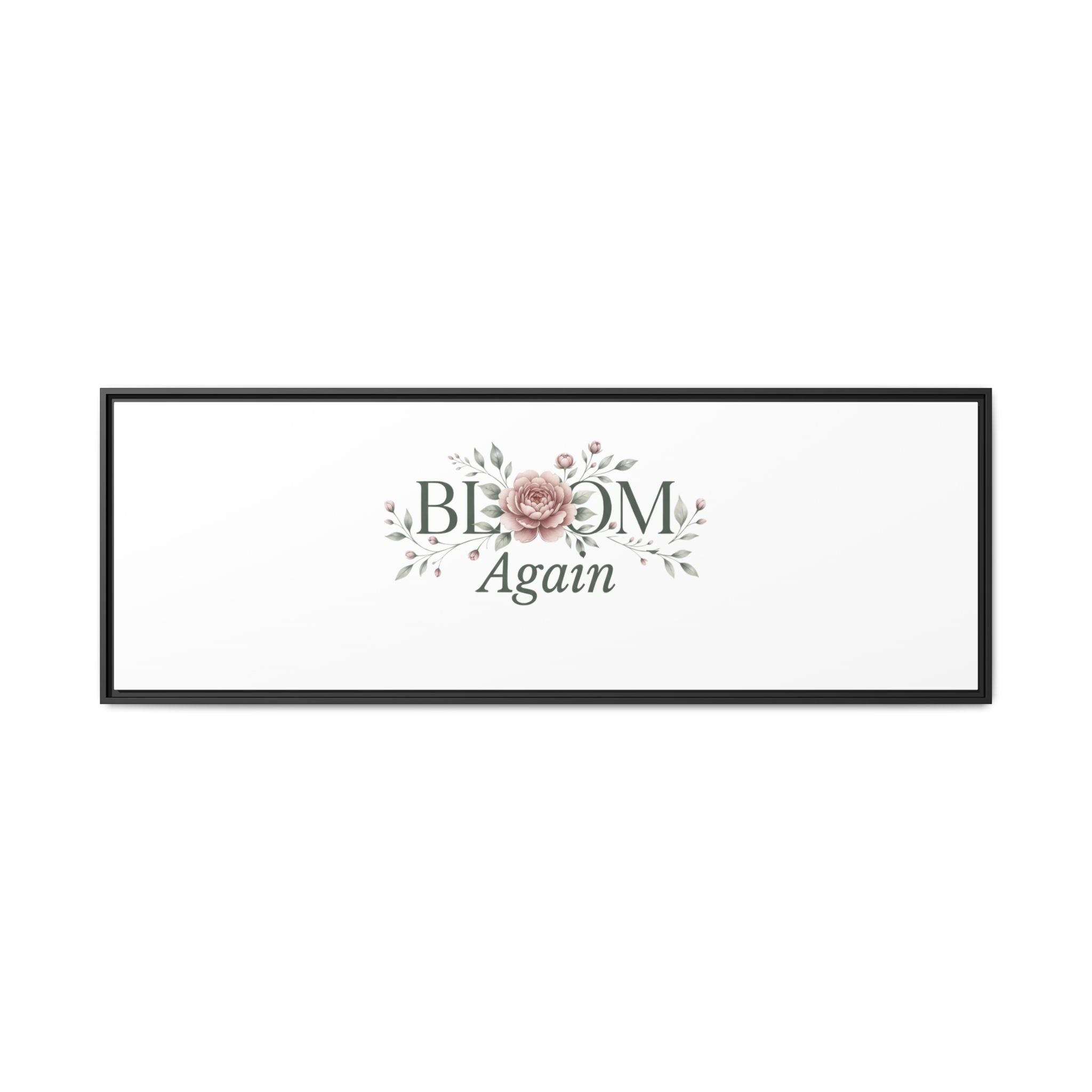 Bless Me Again Floral Matte Canvas Print, Framed Wall Art