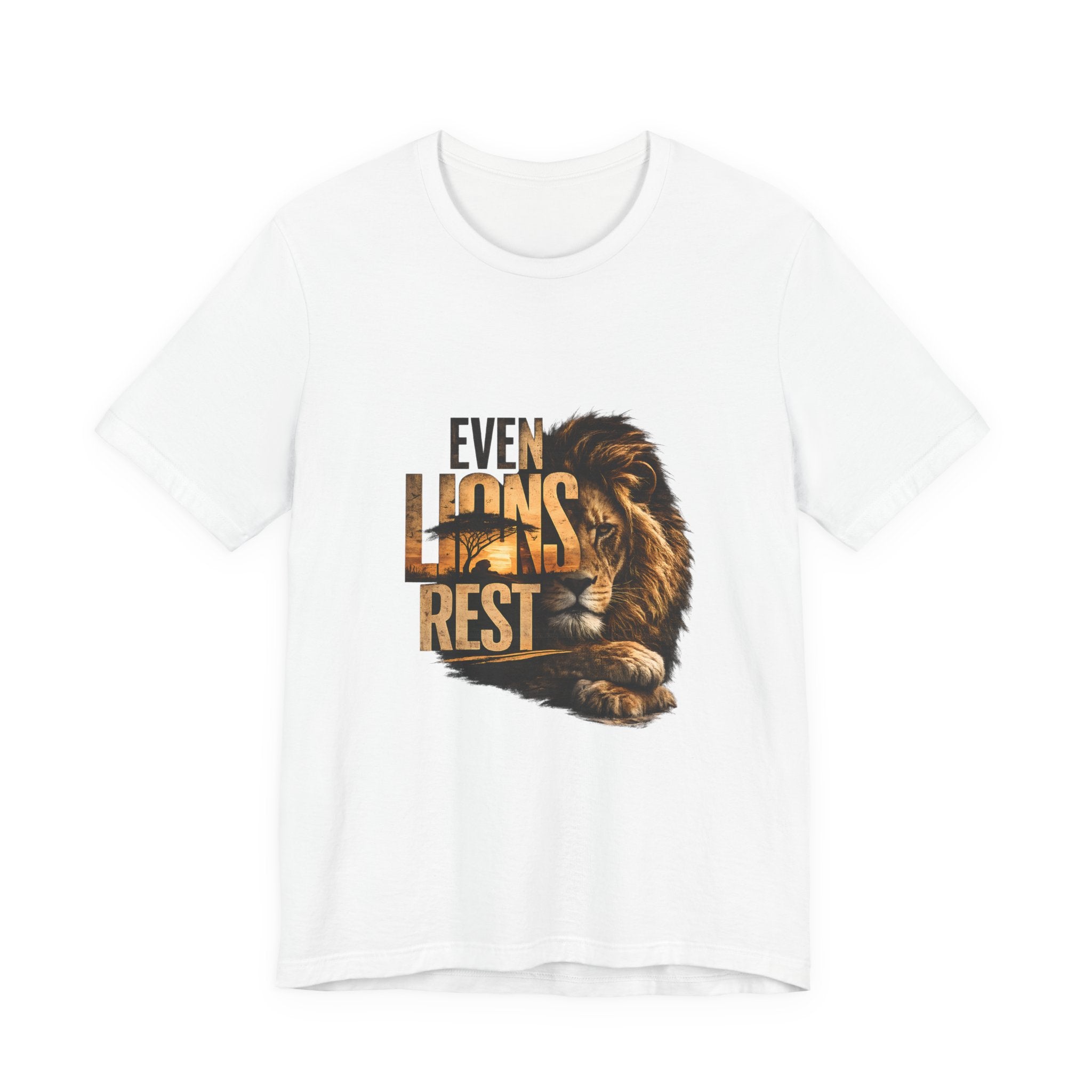 Even Lions Rest T-Shirt — Relaxed Lion Graphic Tee