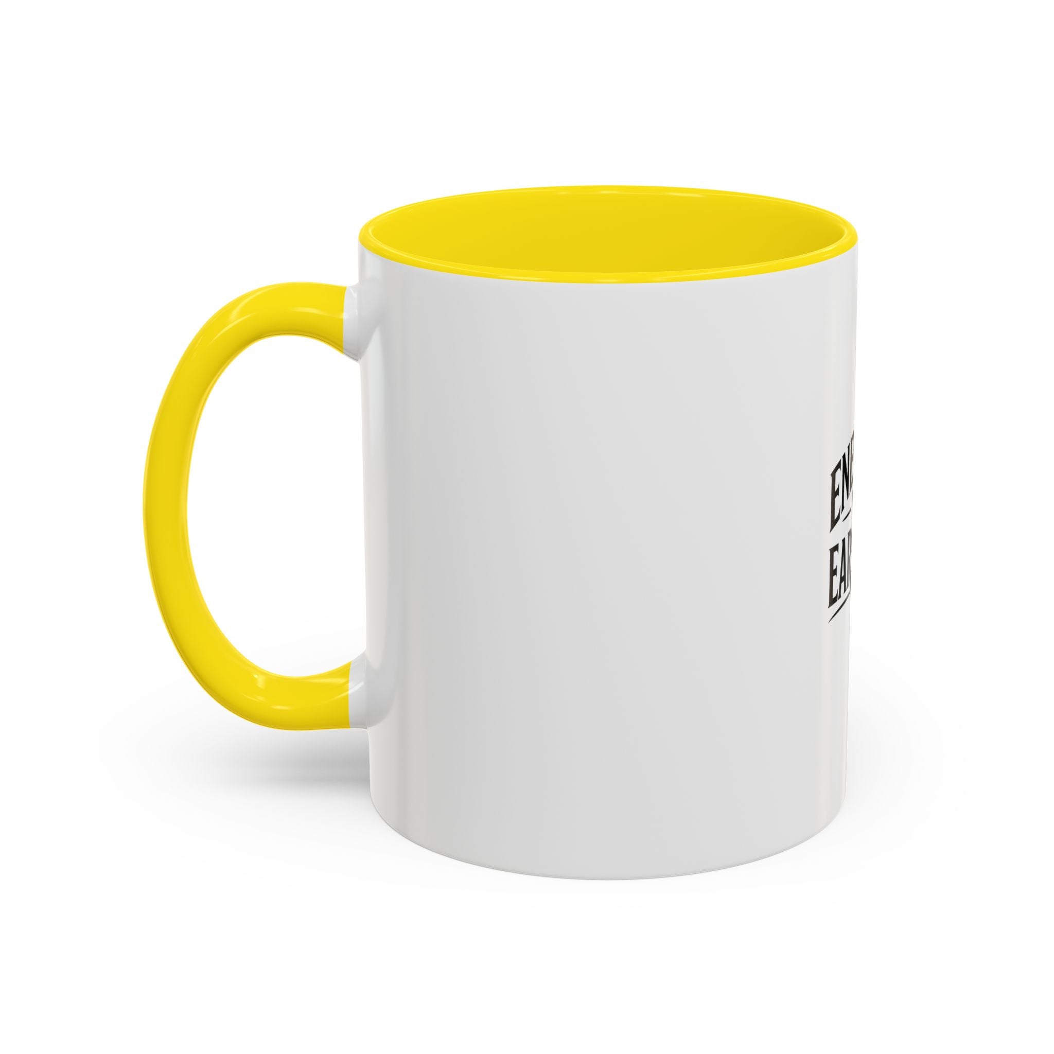 Energy Is Earned Coffee Mug — Motivational Lion Accent Mug (11/15oz)