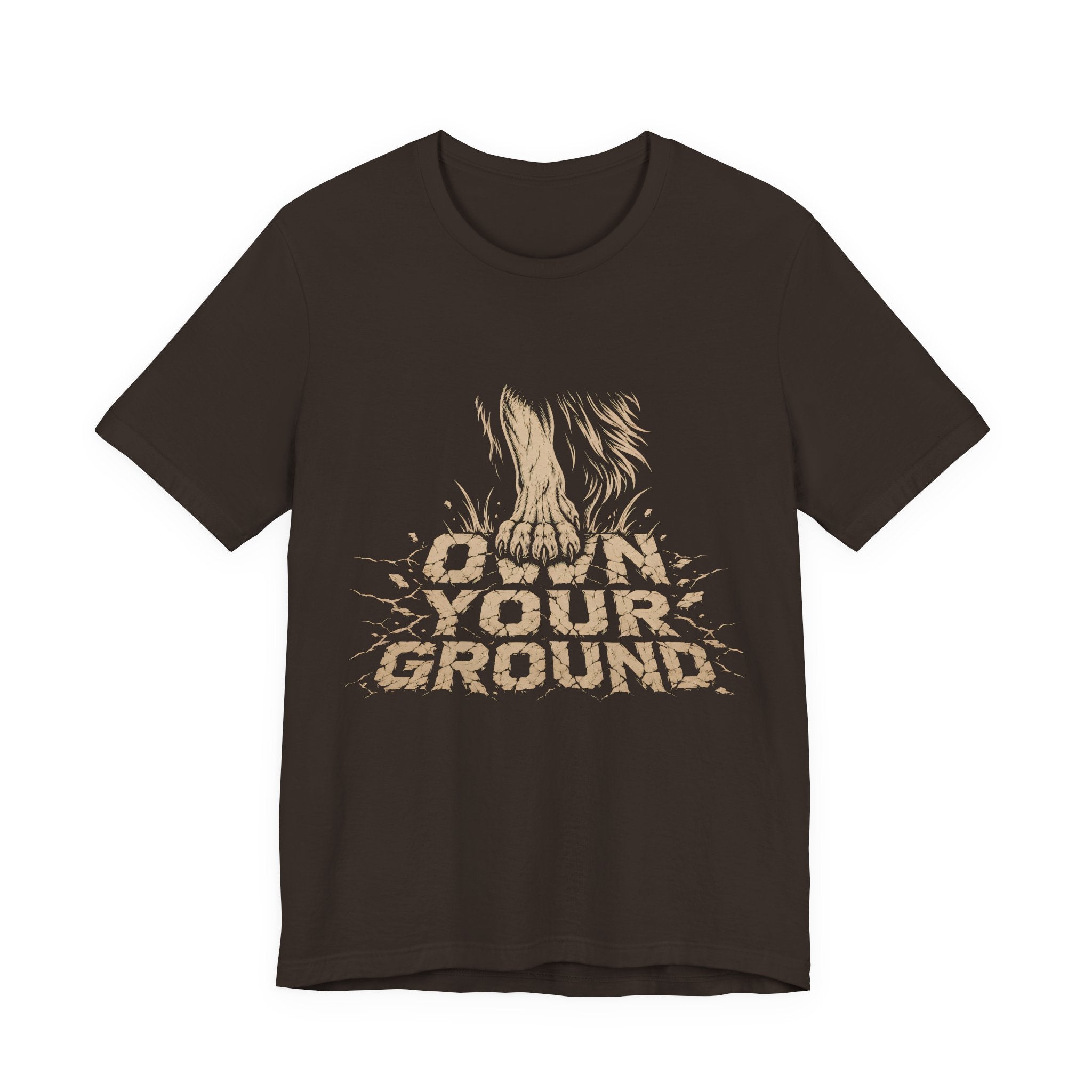 T‑Shirt — Own Your Ground Graphic Tee (Boot Print Design)