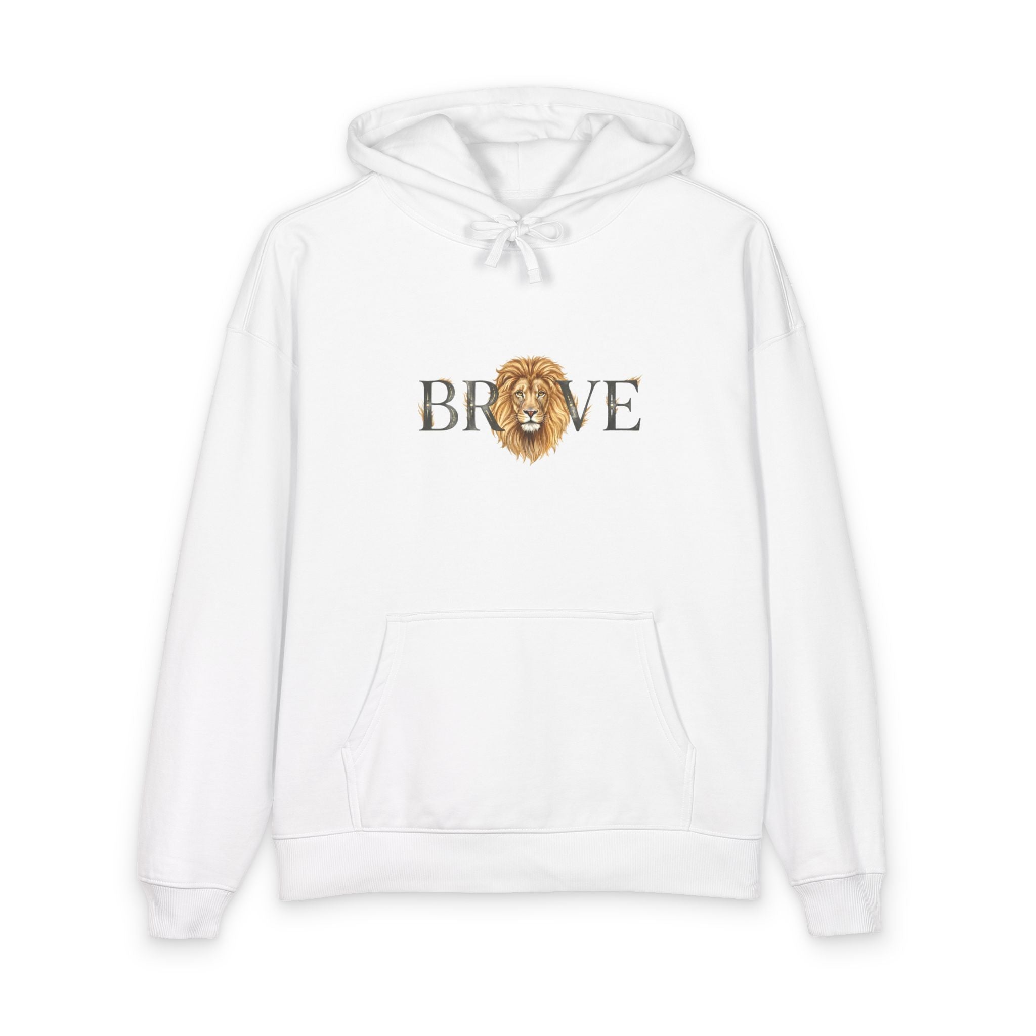 Brave Lion Hoodie — Inspirational Graphic Pullover