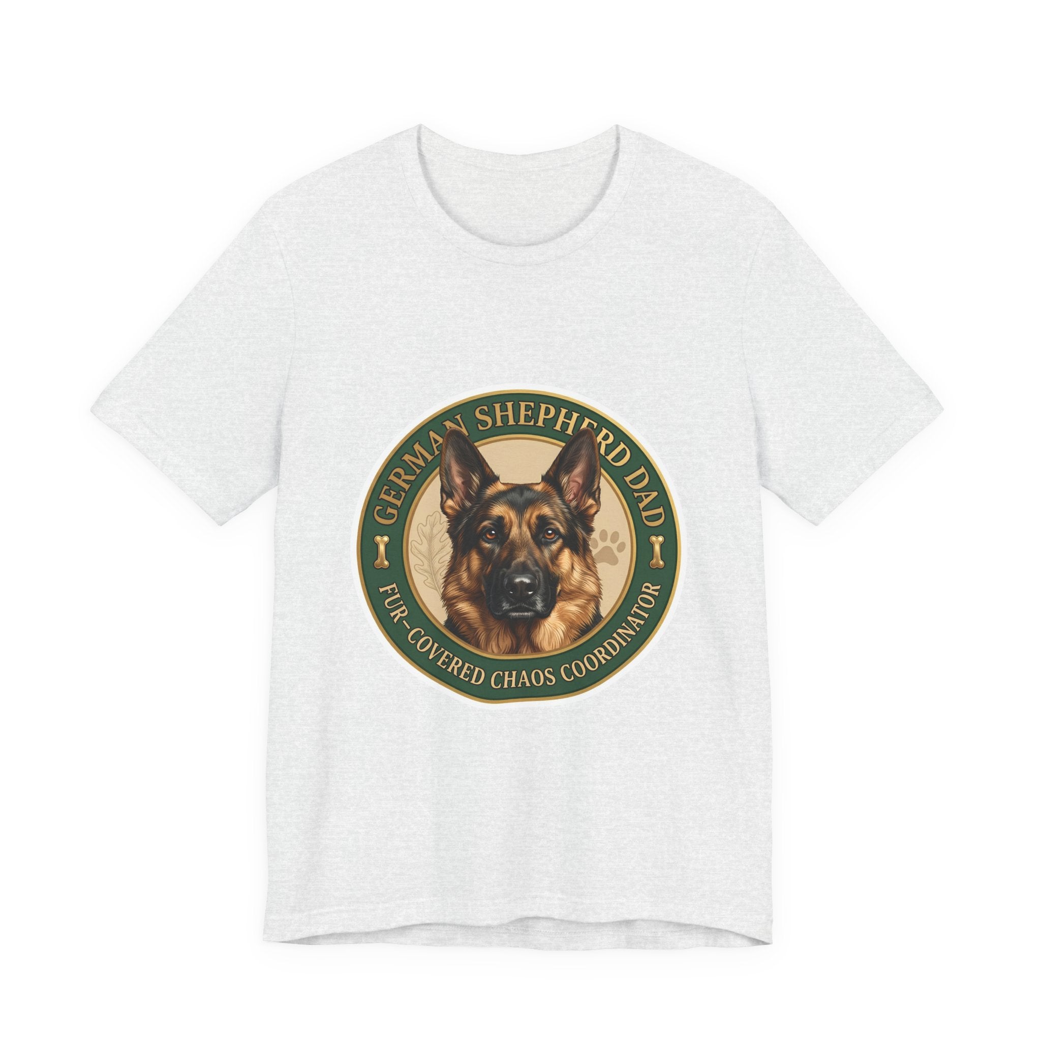 German Shepherd Dad T-Shirt — "Fur-Covered Chaos Coordinator" Dog Lover Tee