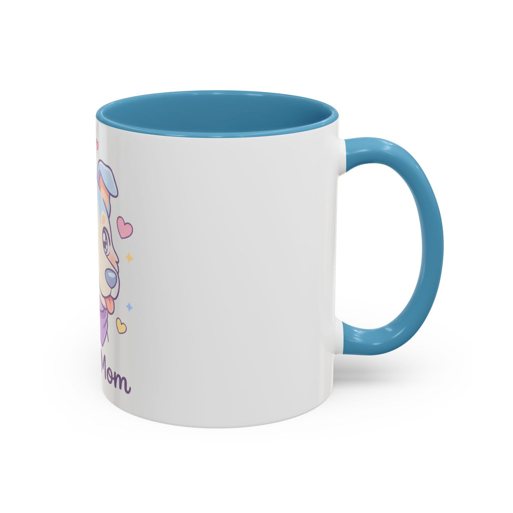 Husky Mom Accent Coffee Mug — Cute Pastel Husky Mother Dog Design (11/15oz)