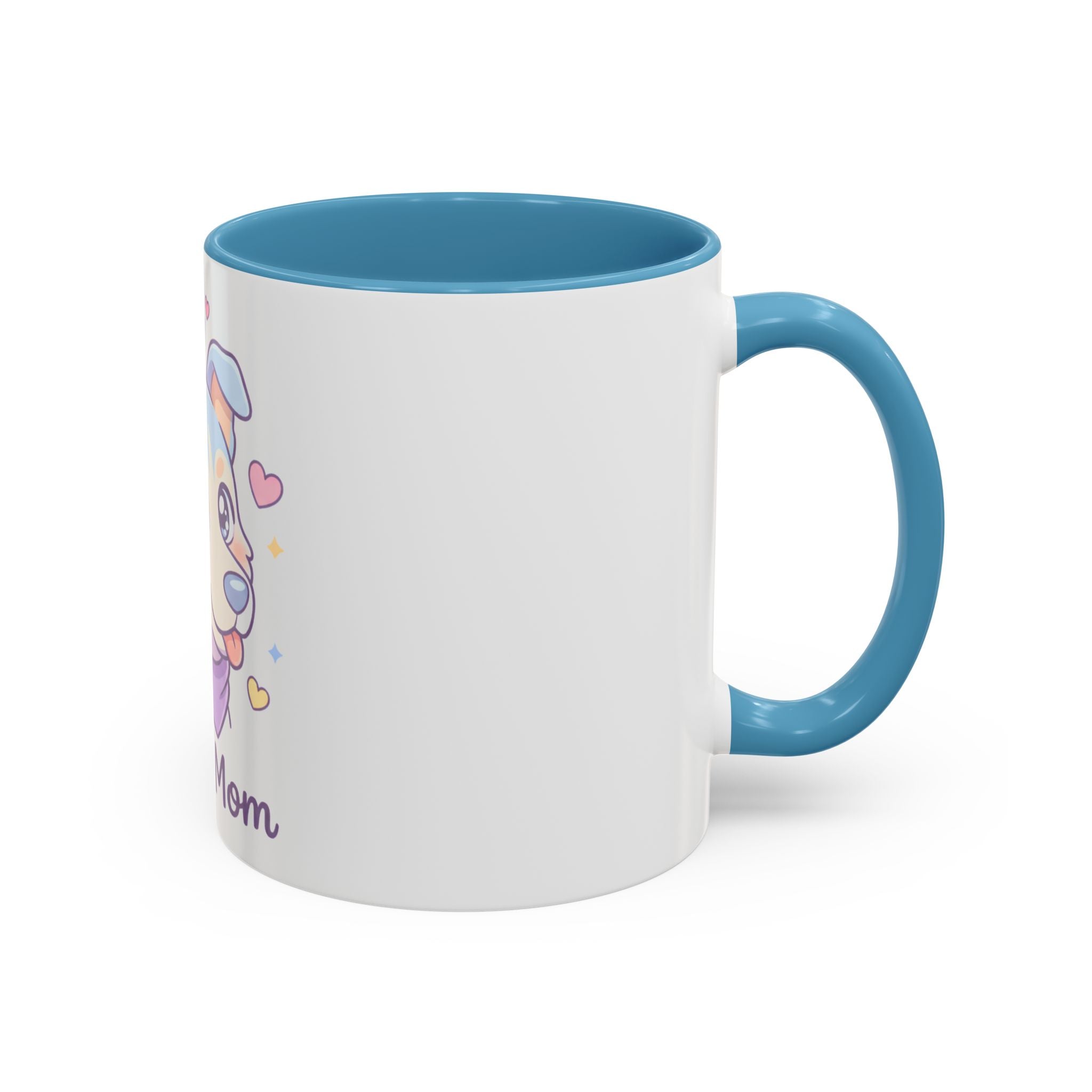 Husky Mom Accent Coffee Mug — Cute Pastel Husky Mother Dog Design (11/15oz)