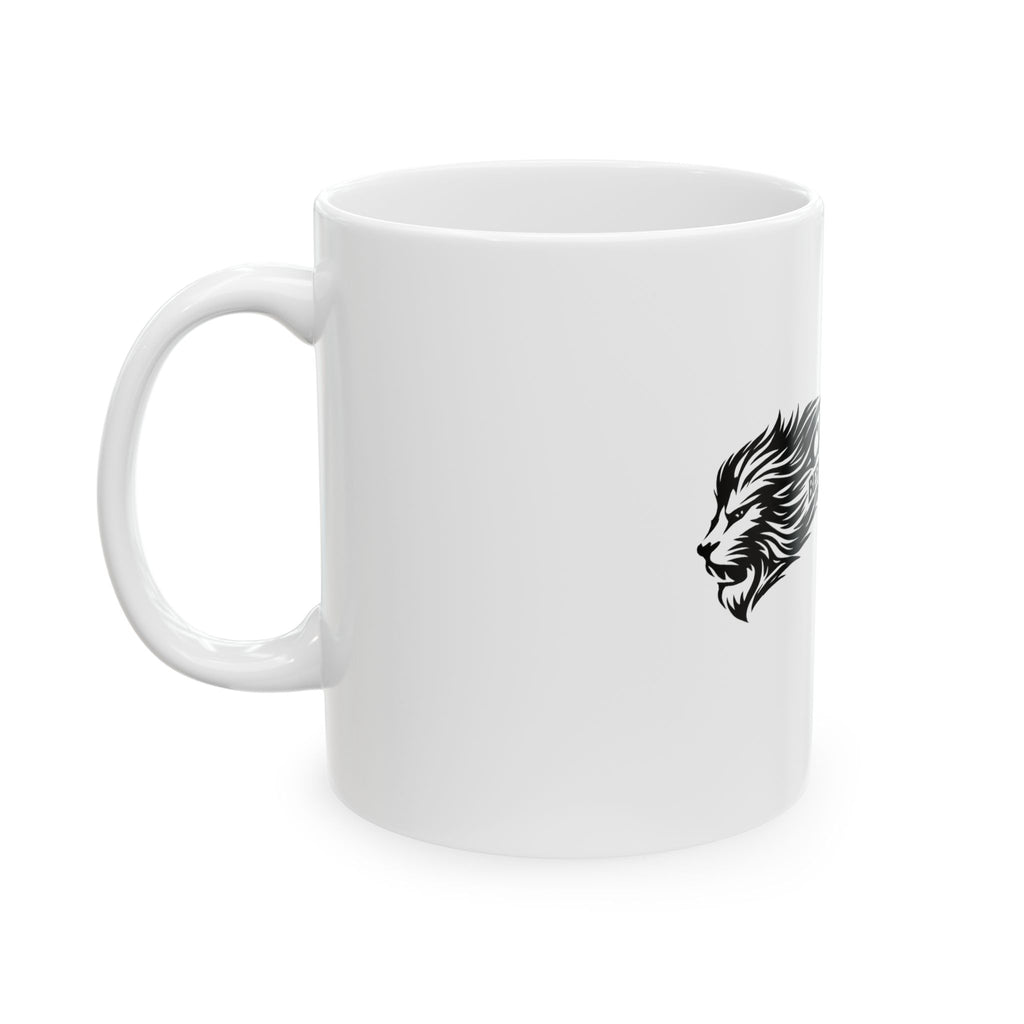 Ceramic Mug — "Calm Before the Roar" Lion Soundwave Coffee Mug (11oz, 15oz)