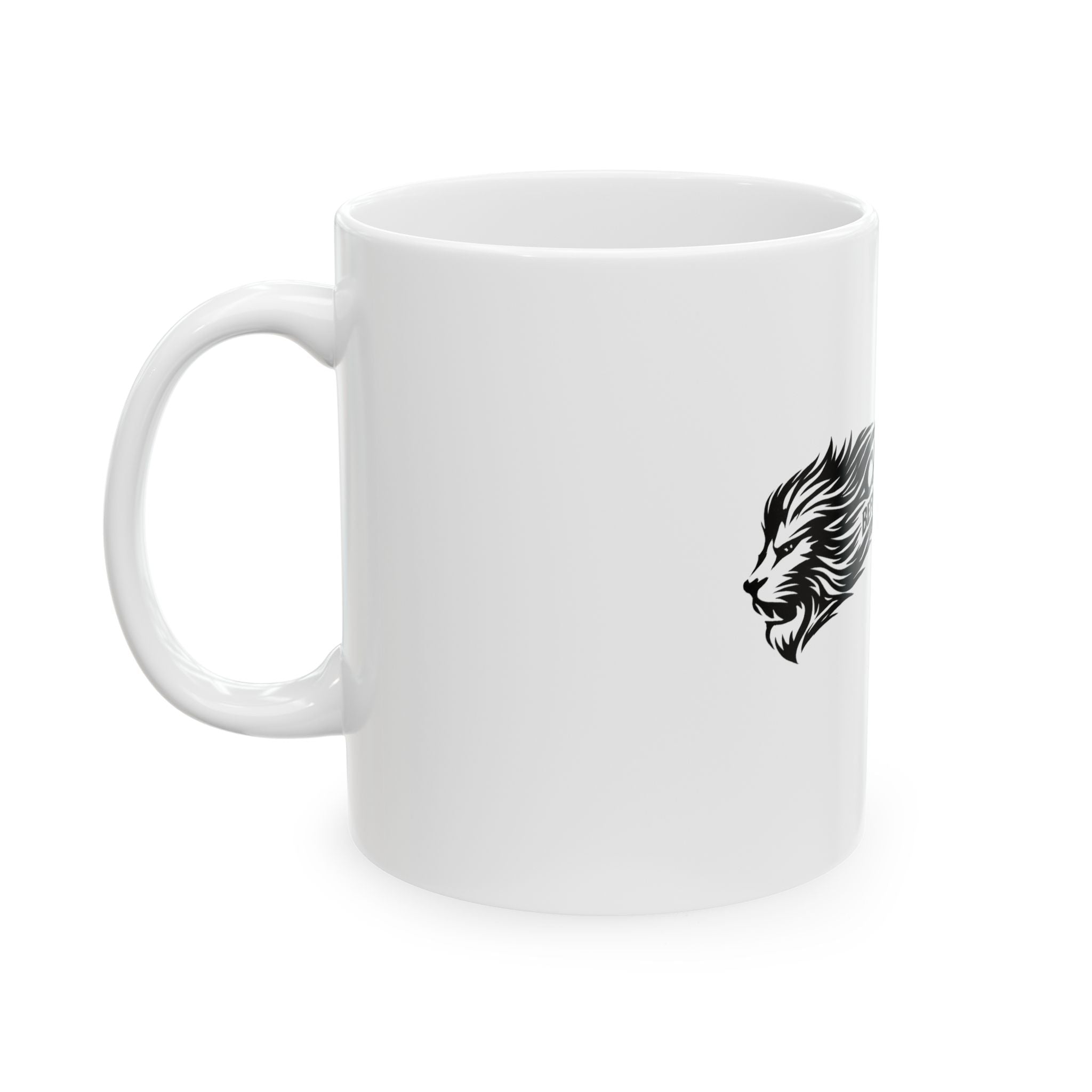 Ceramic Mug — "Calm Before the Roar" Lion Soundwave Coffee Mug (11oz, 15oz)