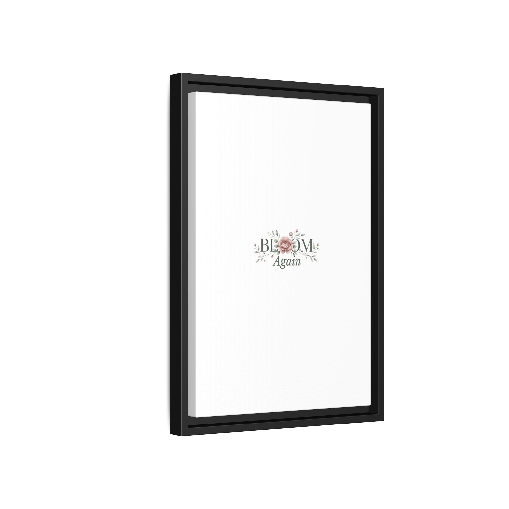 Bless Me Again Floral Matte Canvas Print, Framed Wall Art