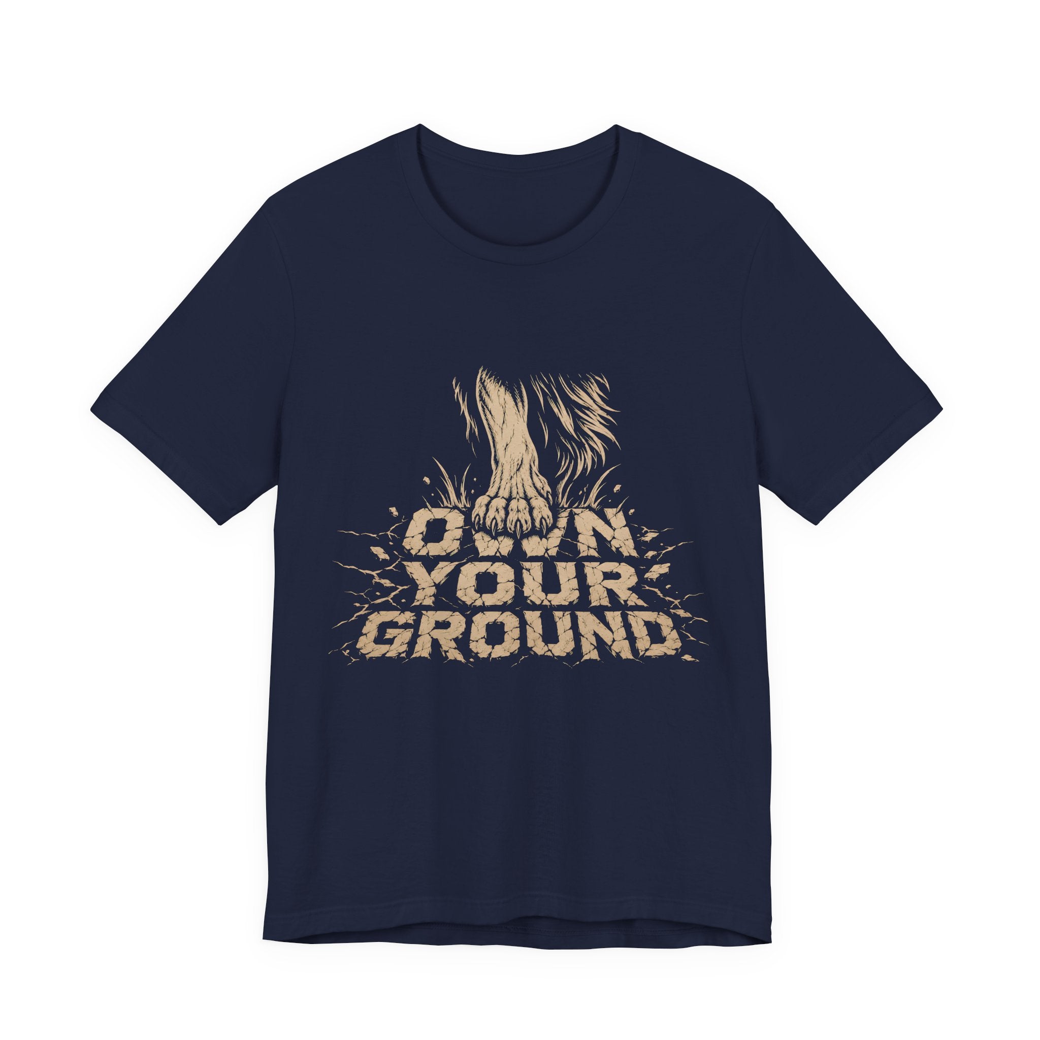 T‑Shirt — Own Your Ground Graphic Tee (Boot Print Design)