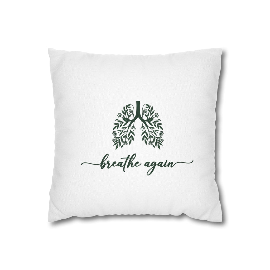 Breathe Again Decorative Pillow — Botanical Lungs Throw Pillowcase