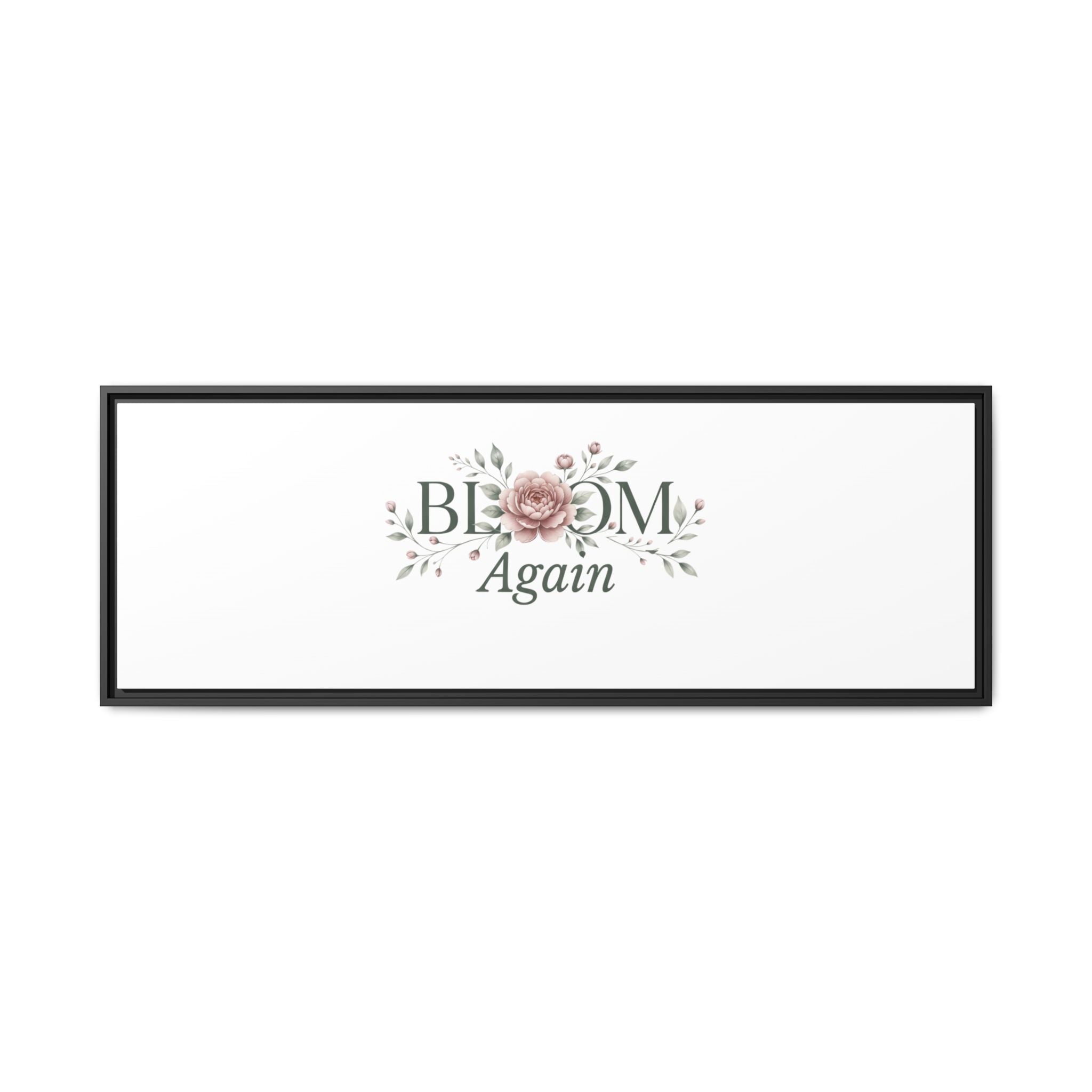 Bless Me Again Floral Matte Canvas Print, Framed Wall Art