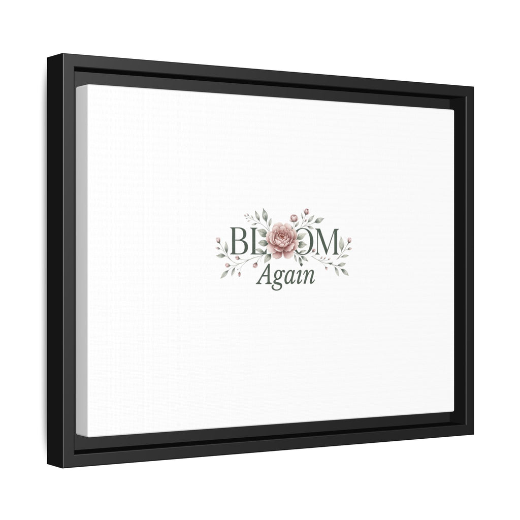 Bless Me Again Floral Matte Canvas Print, Framed Wall Art