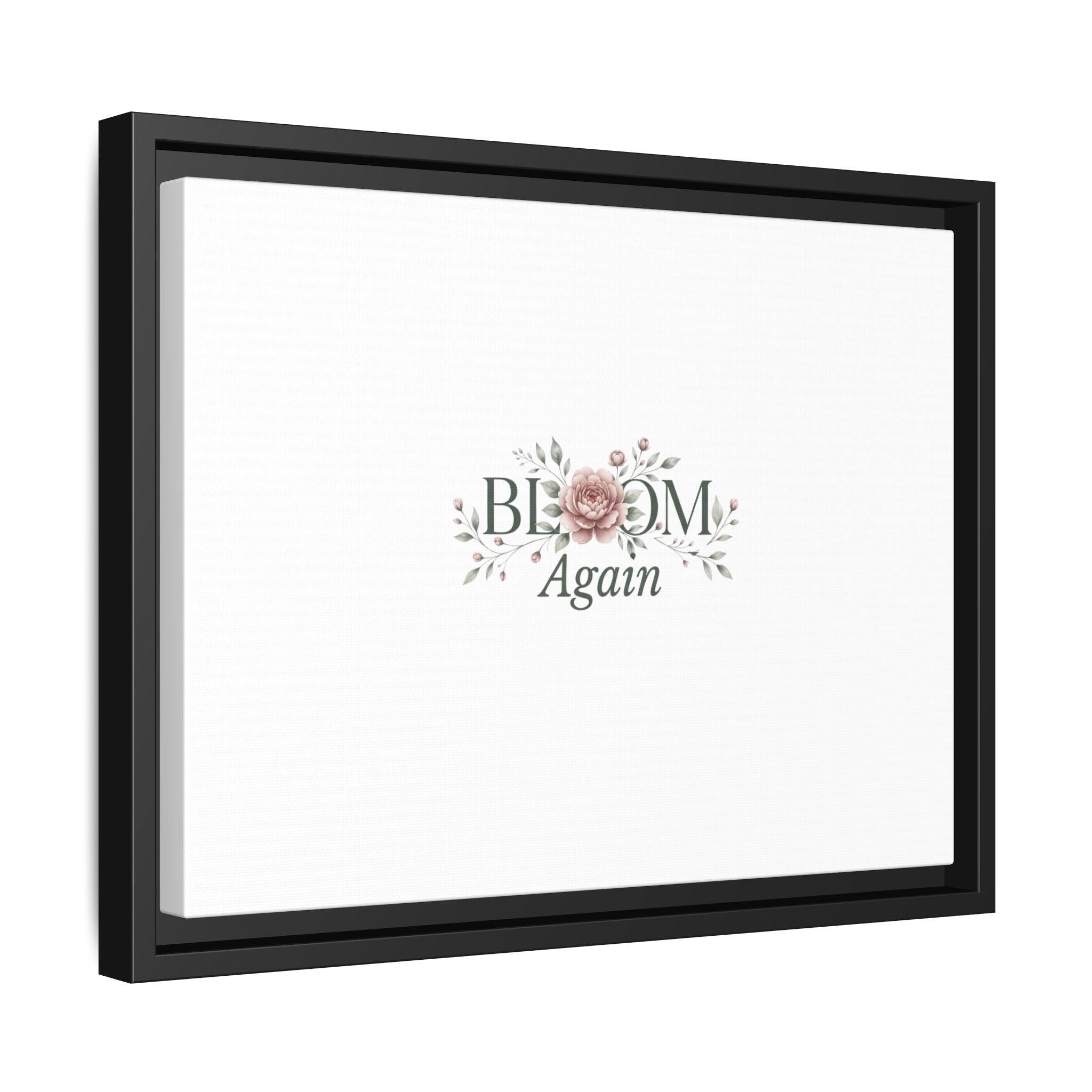 Bless Me Again Floral Matte Canvas Print, Framed Wall Art