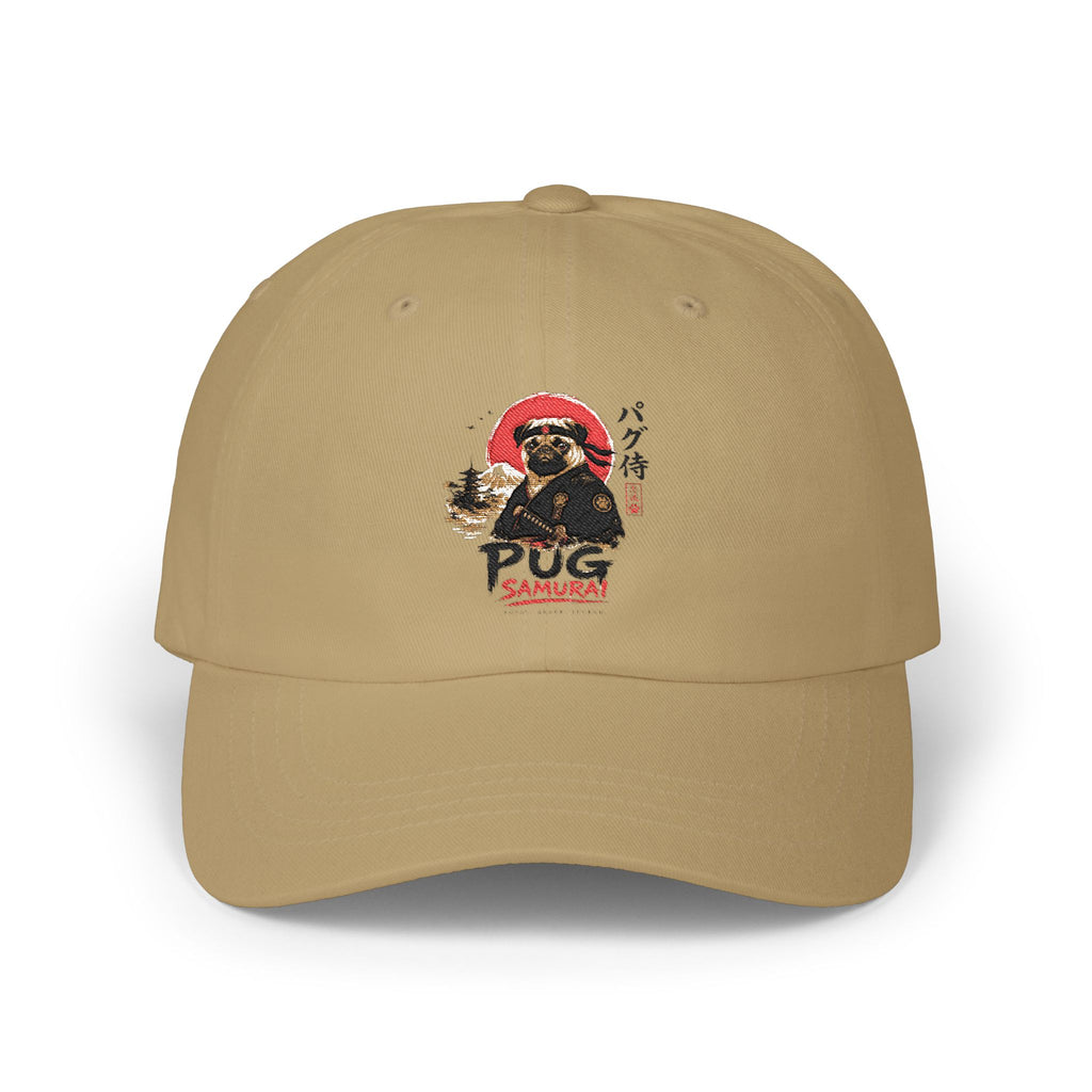 Pug Samurai Dad Cap – Cute Japanese Dog Graphic Baseball Hat