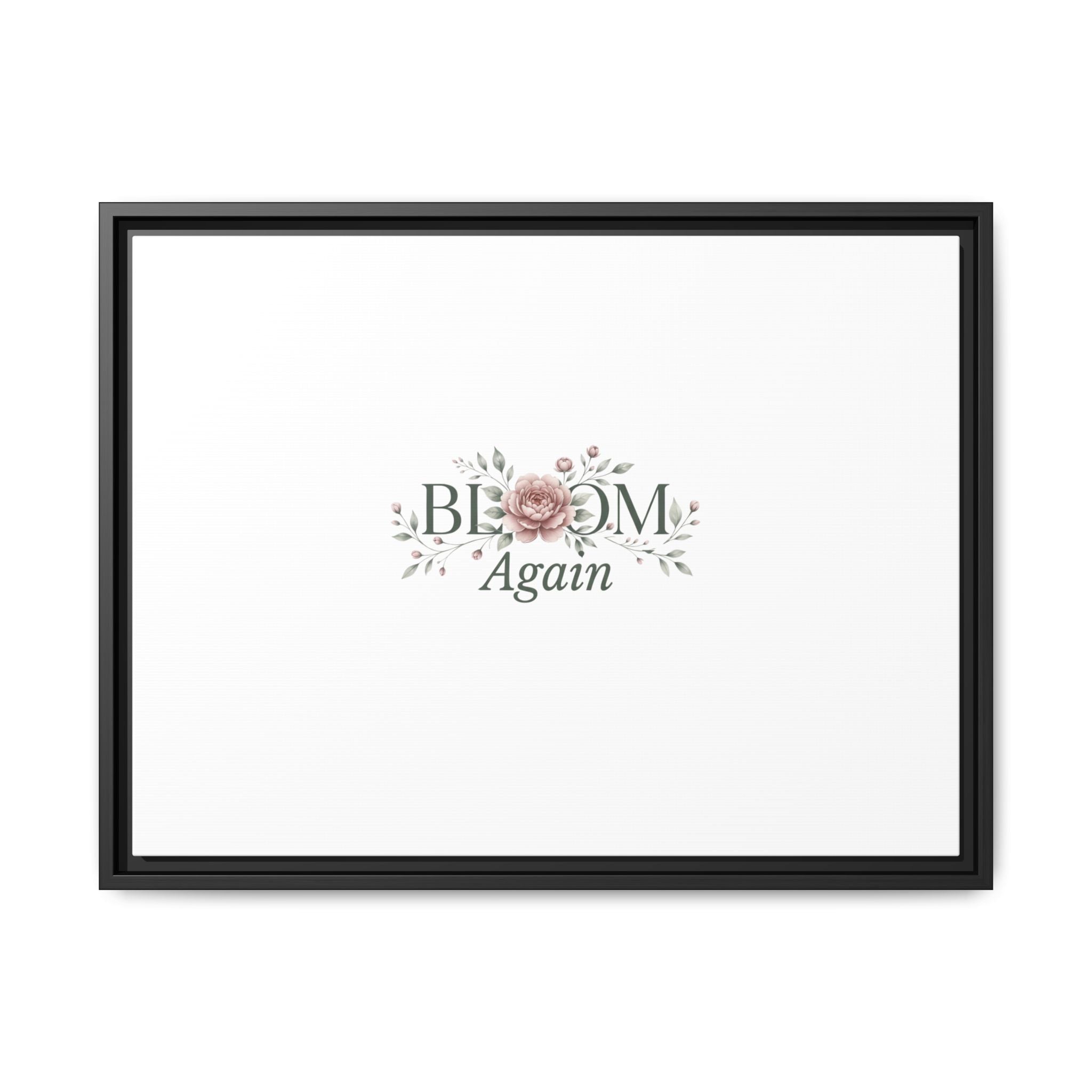 Bless Me Again Floral Matte Canvas Print, Framed Wall Art