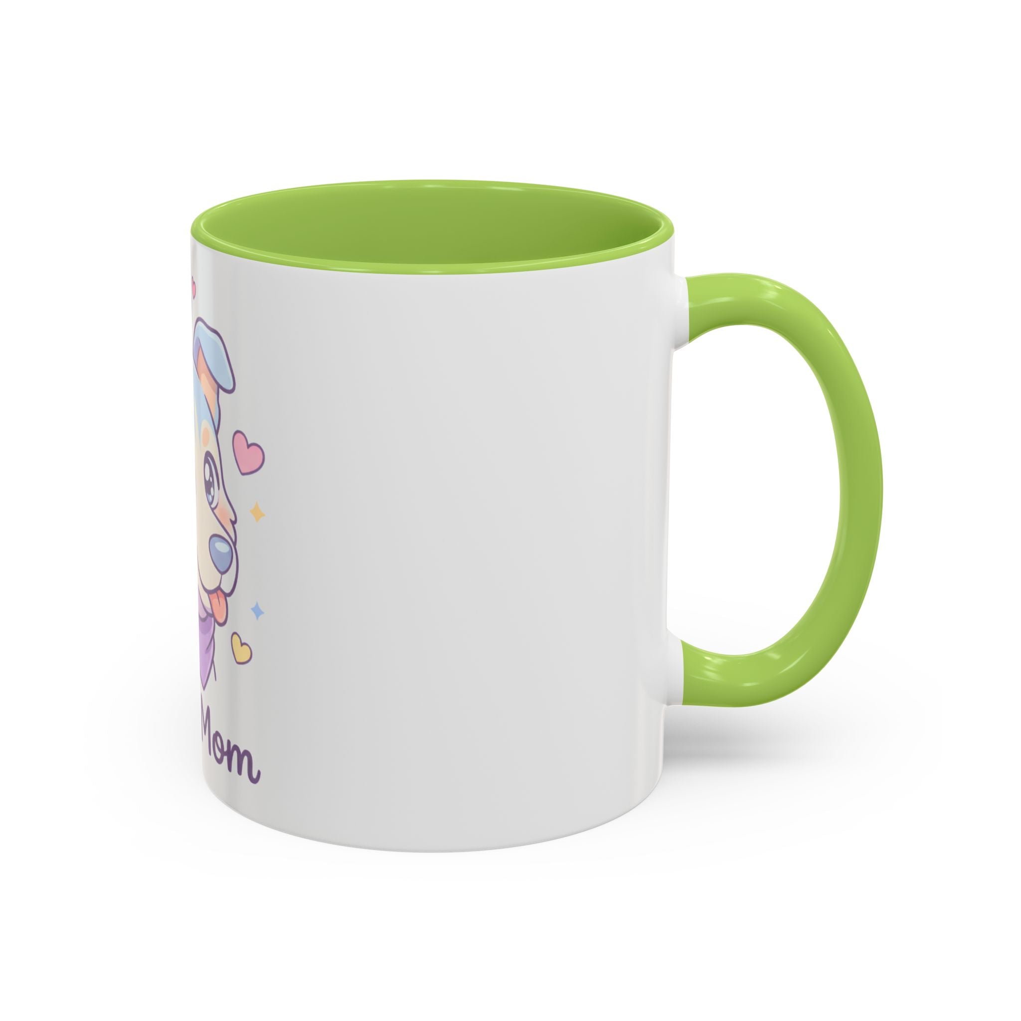 Husky Mom Accent Coffee Mug — Cute Pastel Husky Mother Dog Design (11/15oz)
