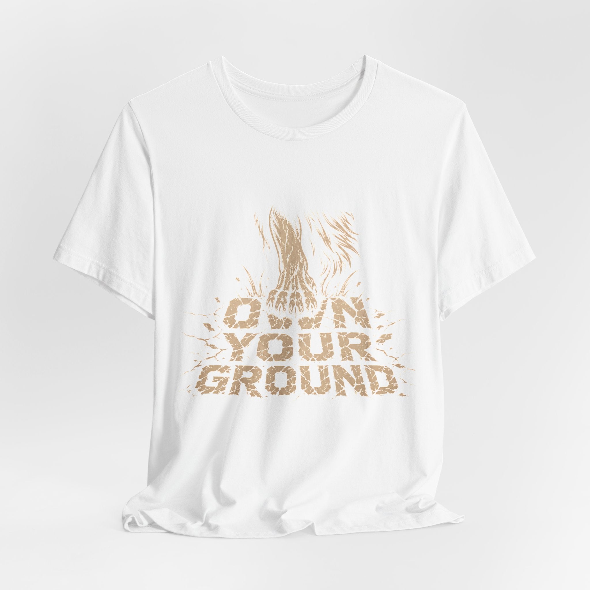 T‑Shirt — Own Your Ground Graphic Tee (Boot Print Design)