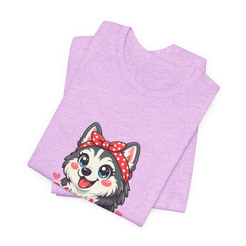 Husky Mom T-Shirt — Cute Cartoon Husky Mom Tee