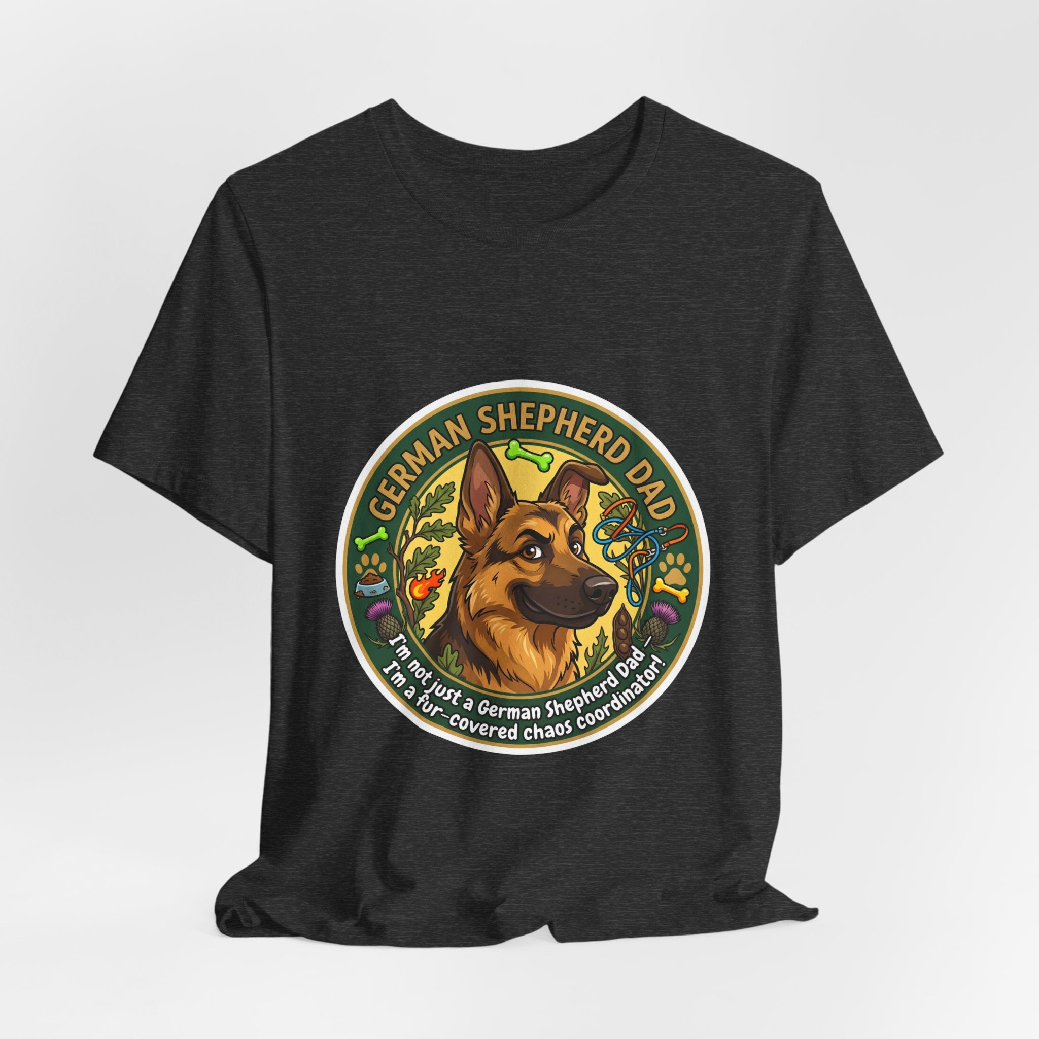 German Shepherd Dad T-Shirt — "German Shepherd Dad" Graphic Tee for Dog Lovers