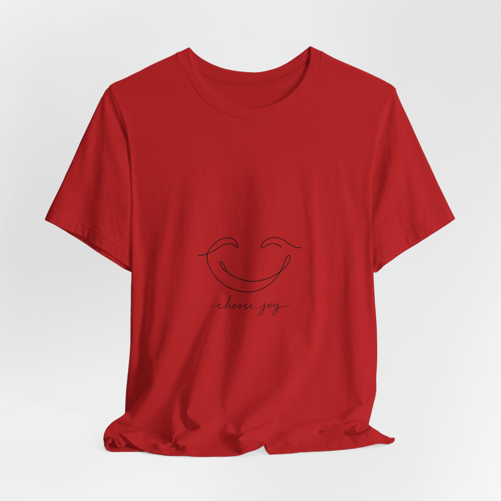 Choose Joy Smiley T-Shirt — Minimalist Positive Vibes Tee