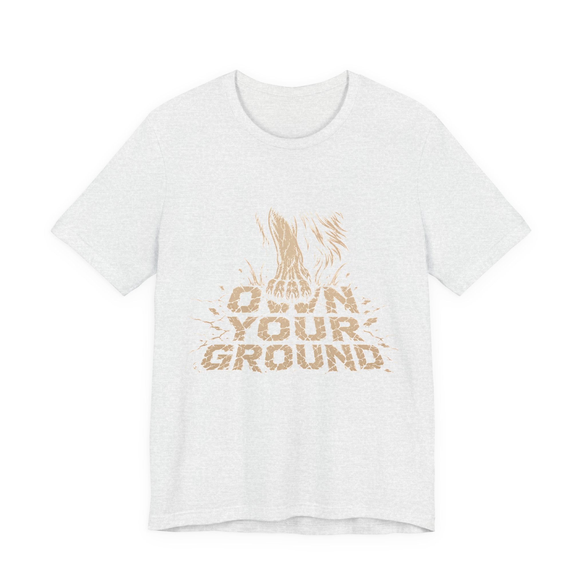 T‑Shirt — Own Your Ground Graphic Tee (Boot Print Design)