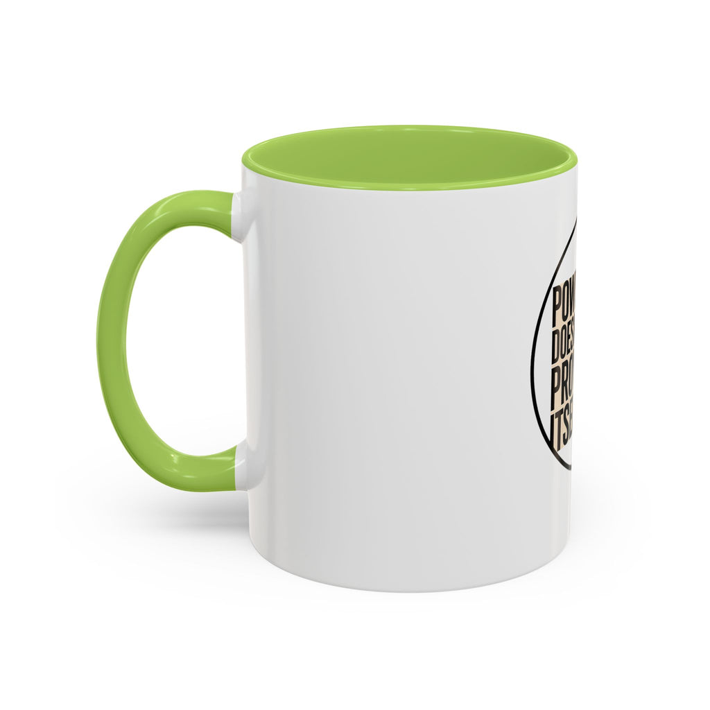 Power Doesn't Prove Itself Lion Coffee Mug — Motivational Accent Mug (11/15 oz)