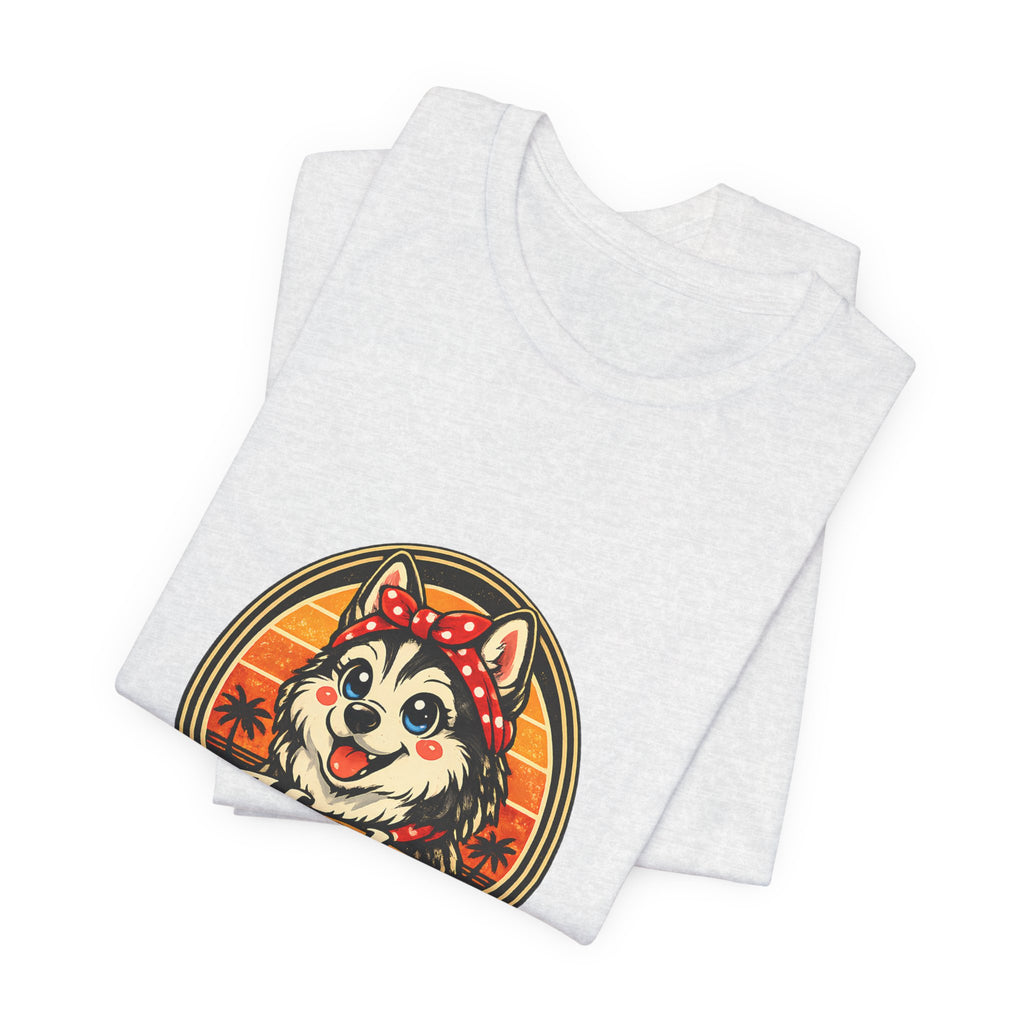 Husky Mom T‑Shirt — Retro Husky Pet Mom Tee