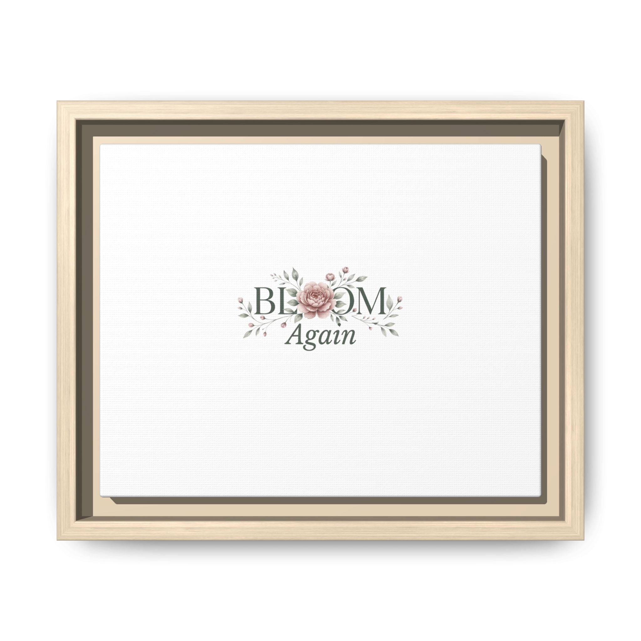 Bless Me Again Floral Matte Canvas Print, Framed Wall Art
