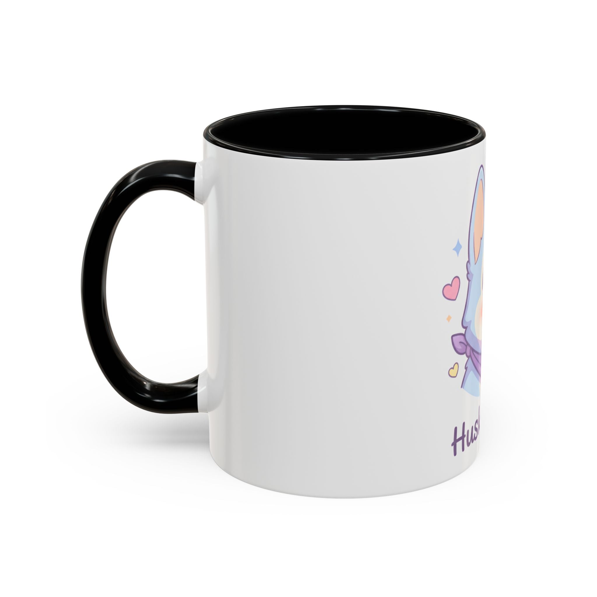 Husky Mom Accent Coffee Mug — Cute Pastel Husky Mother Dog Design (11/15oz)