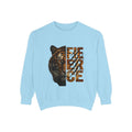 Tiger Fierce Graphic Sweatshirt — 'FIERCE' Split-Image Tiger Crewneck