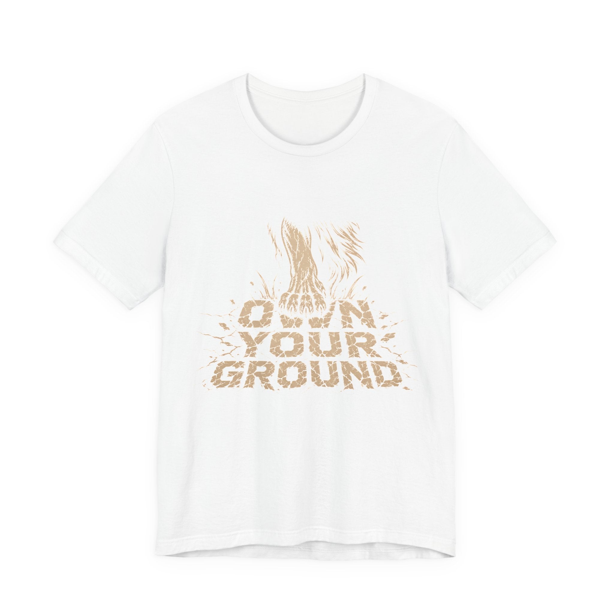 T‑Shirt — Own Your Ground Graphic Tee (Boot Print Design)