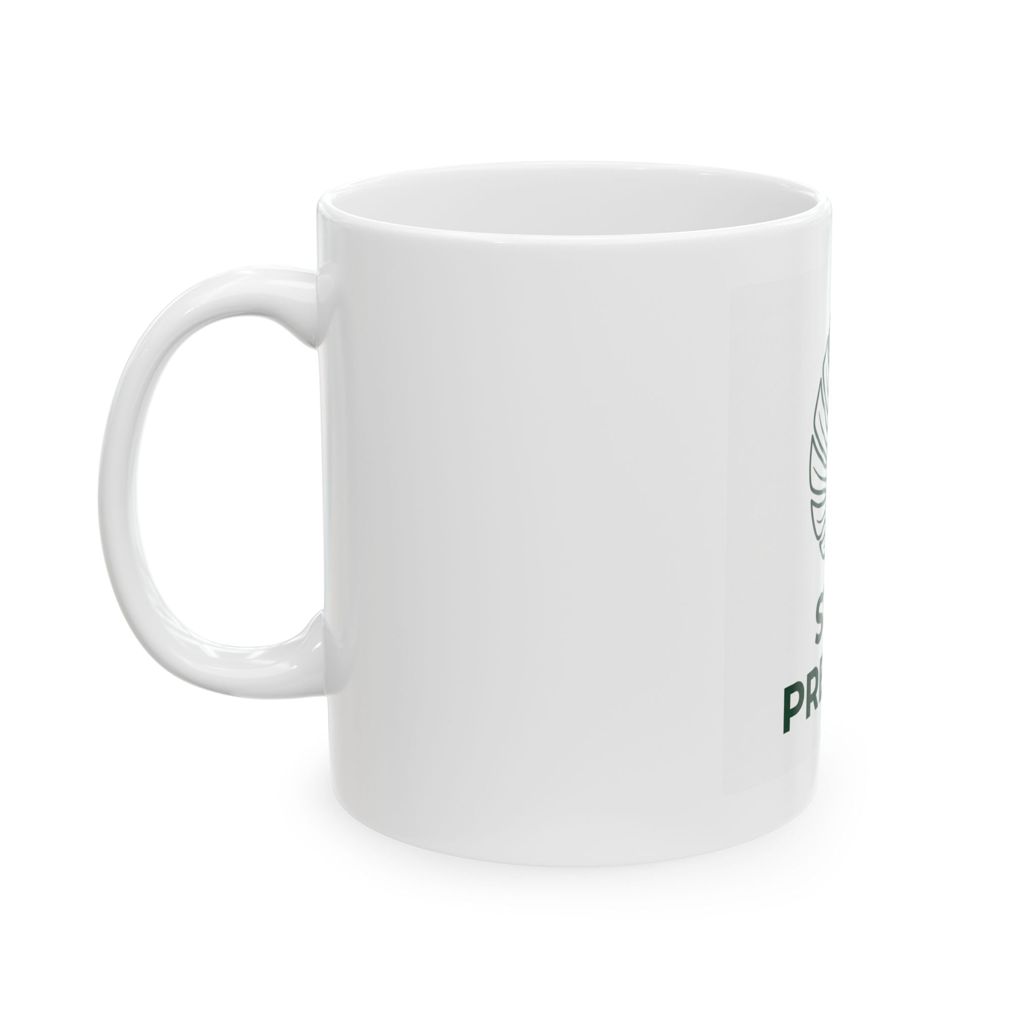 Stay Present Ceramic Mug — Mindful Monstera Coffee Cup (11oz, 15oz)