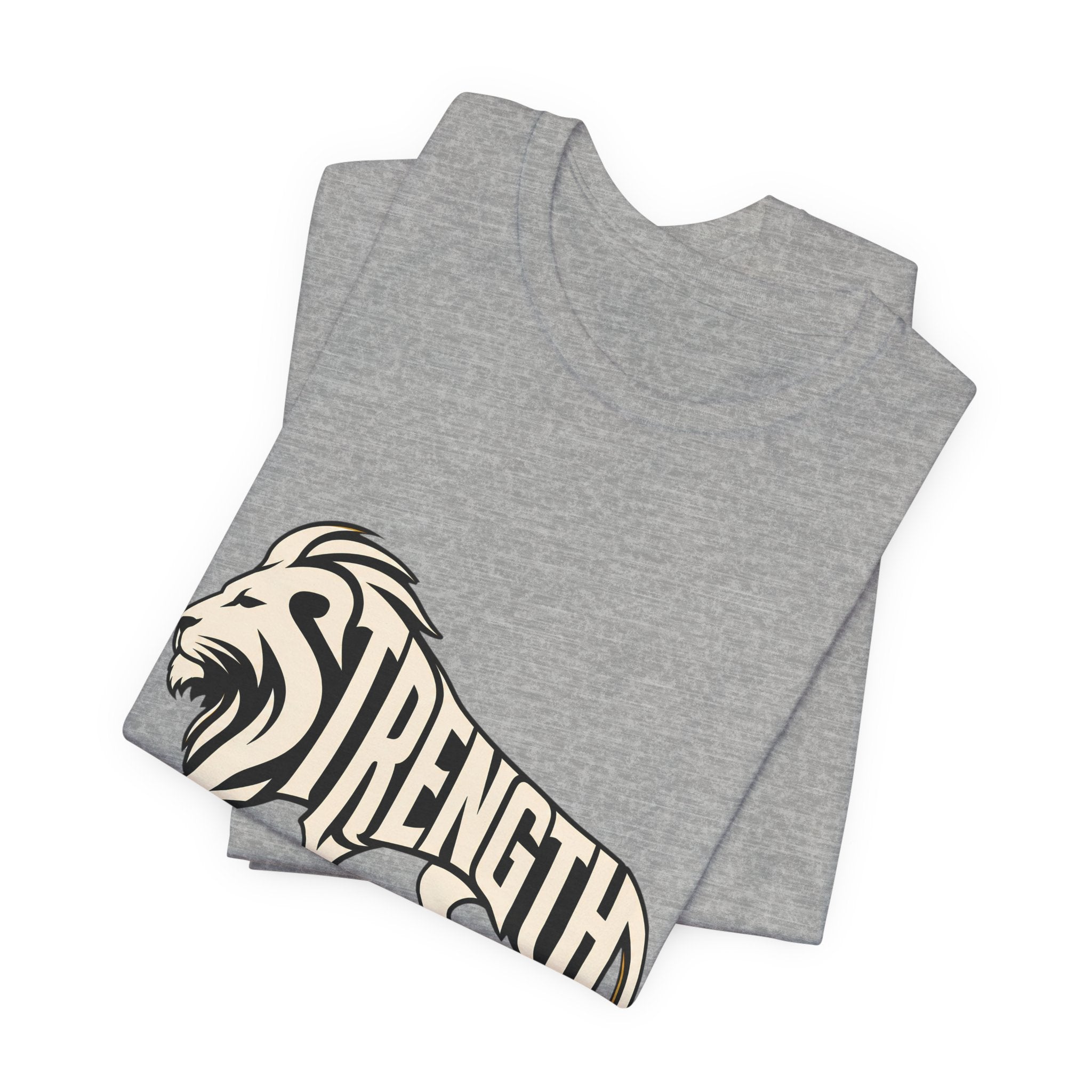 Strength In Pause T-Shirt — Lion Graphic Motivational Tee