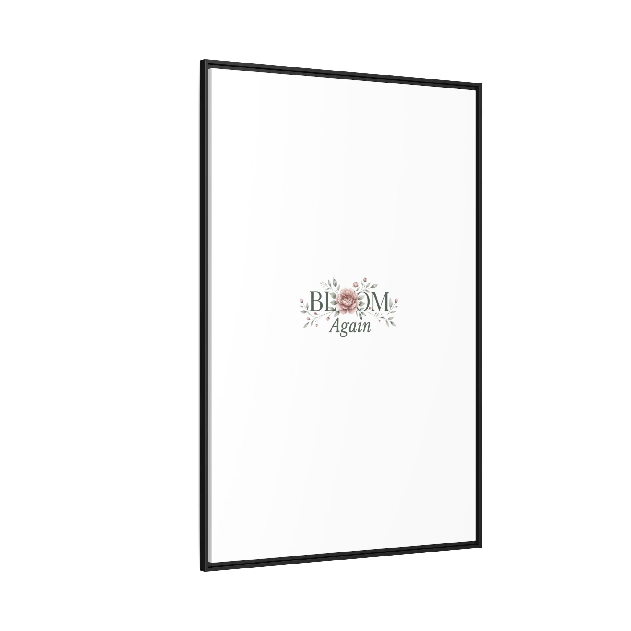 Bless Me Again Floral Matte Canvas Print, Framed Wall Art