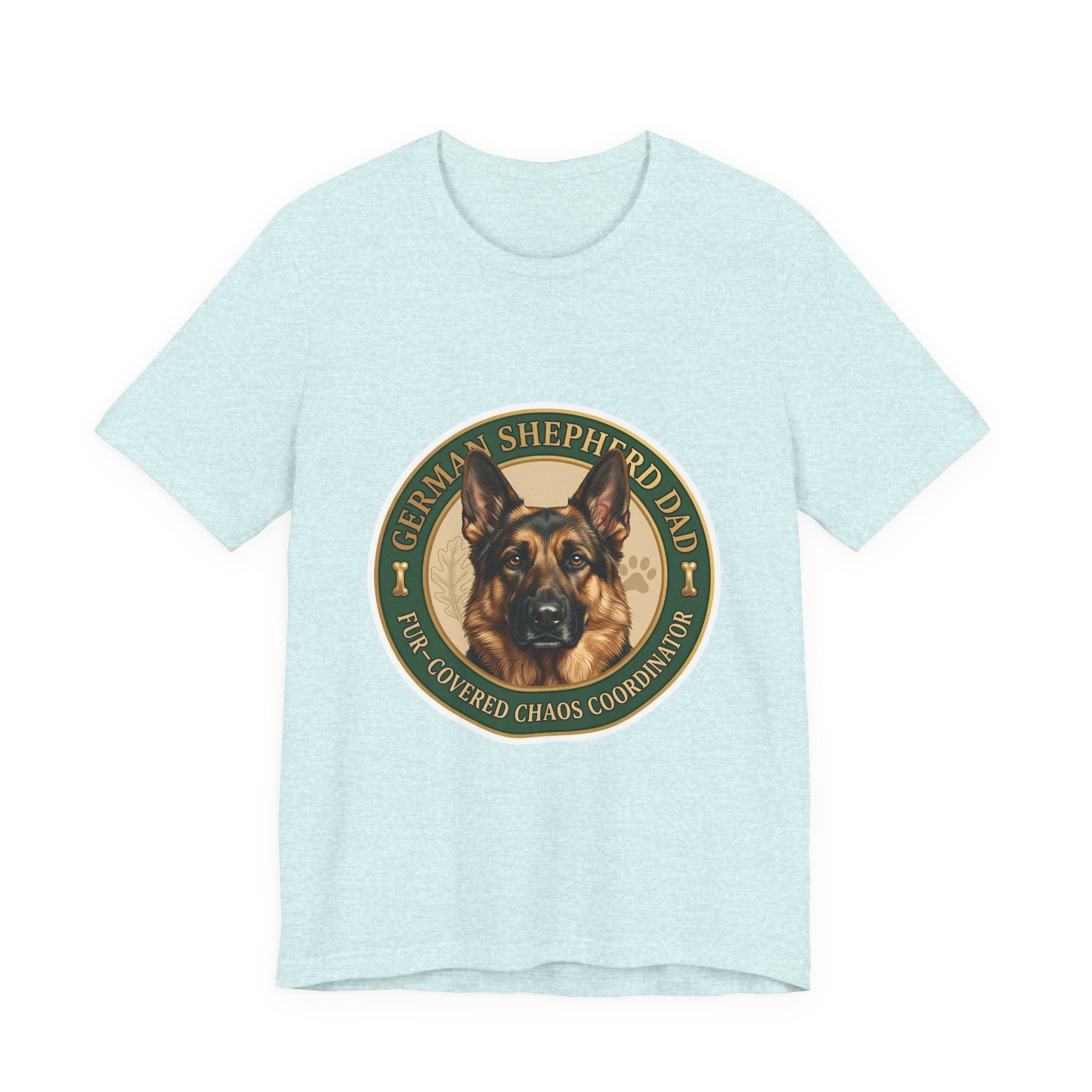 German Shepherd Dad T-Shirt — "Fur-Covered Chaos Coordinator" Dog Lover Tee