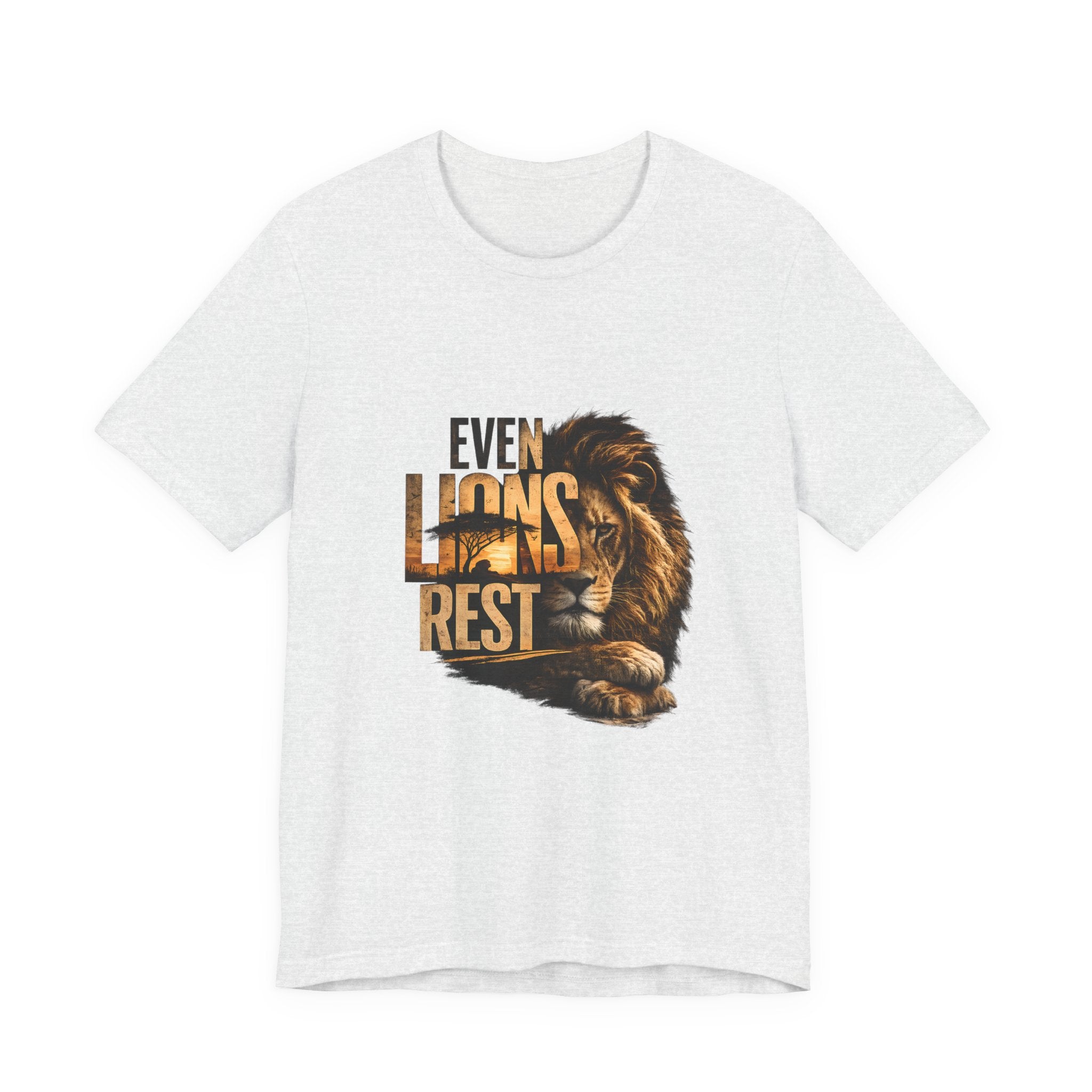 Even Lions Rest T-Shirt — Relaxed Lion Graphic Tee
