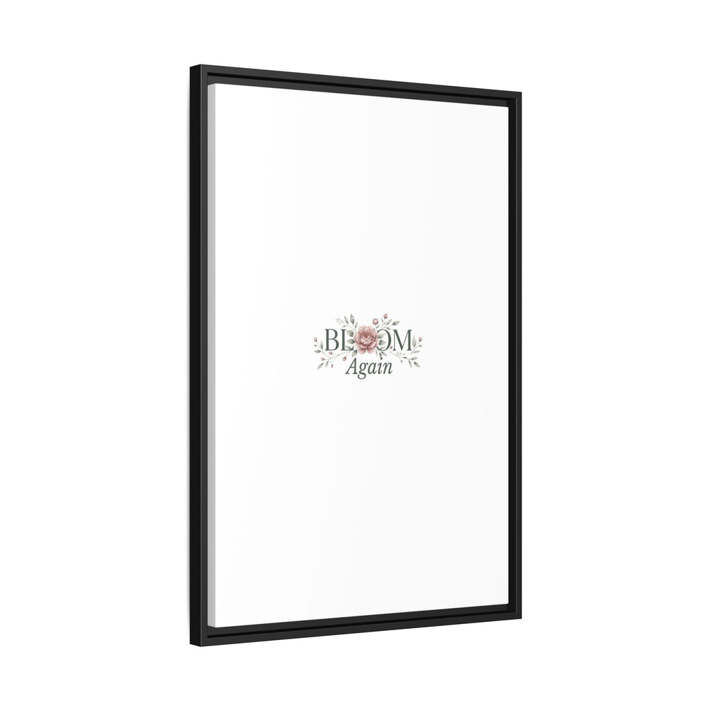 Bless Me Again Floral Matte Canvas Print, Framed Wall Art