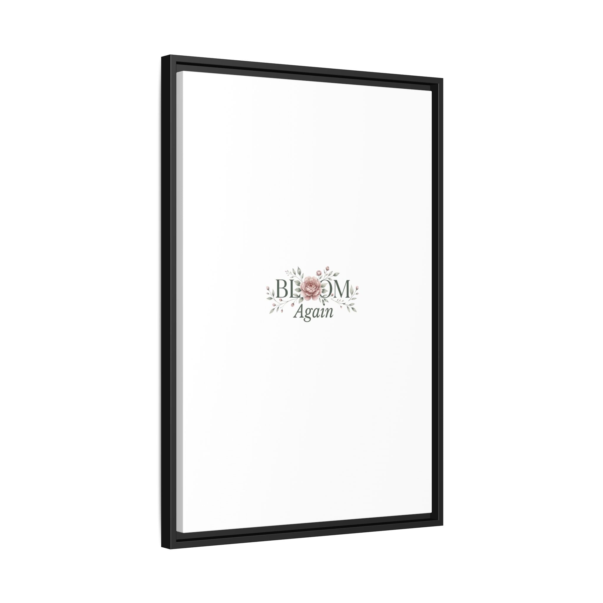 Bless Me Again Floral Matte Canvas Print, Framed Wall Art