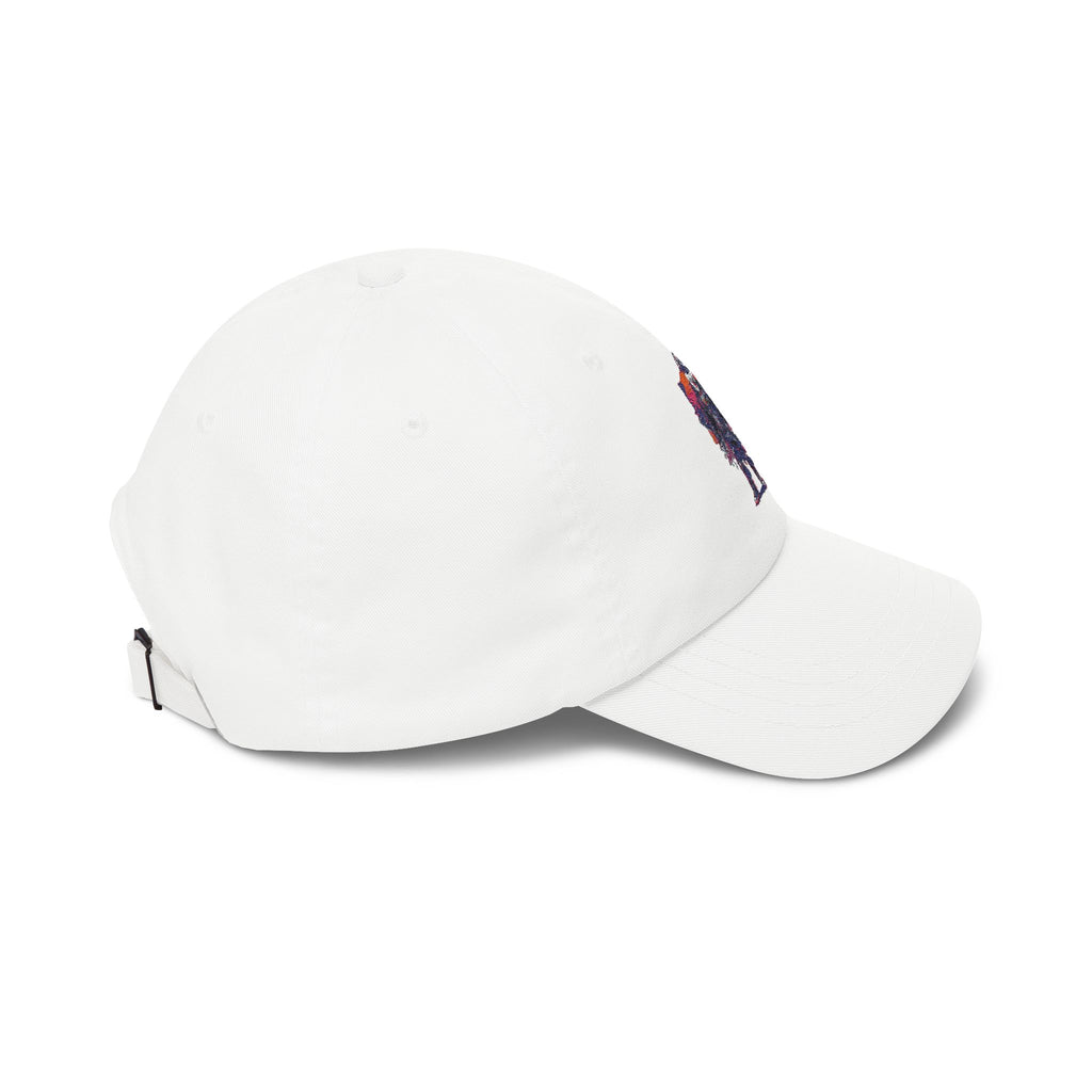 Wolf Warrior Dad Cap — Retro Cyberpunk Wolf Graphic Embroidered Baseball Hat