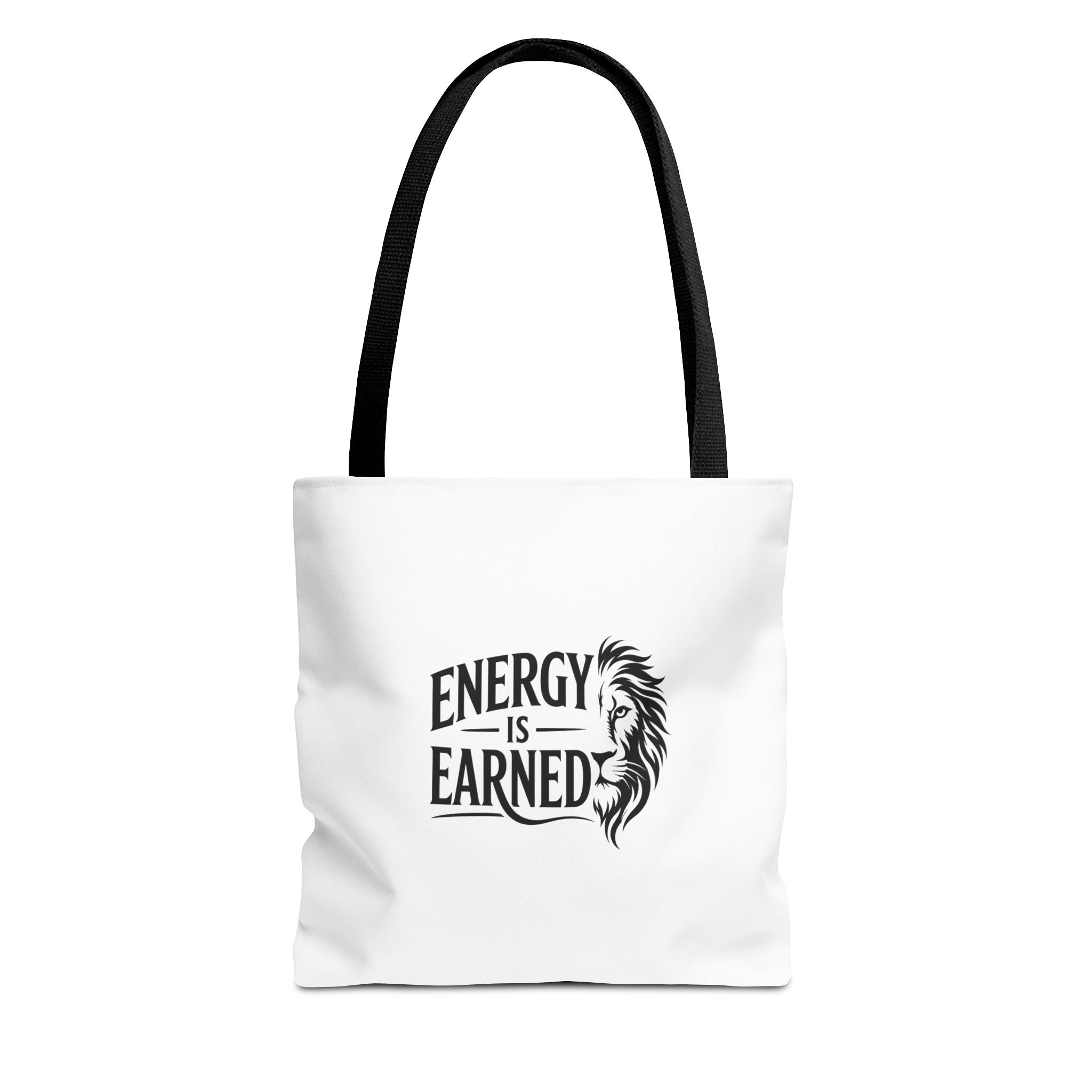 Energy Is Earned Tote Bag - Motivational Gym & Fitness Canvas Tote